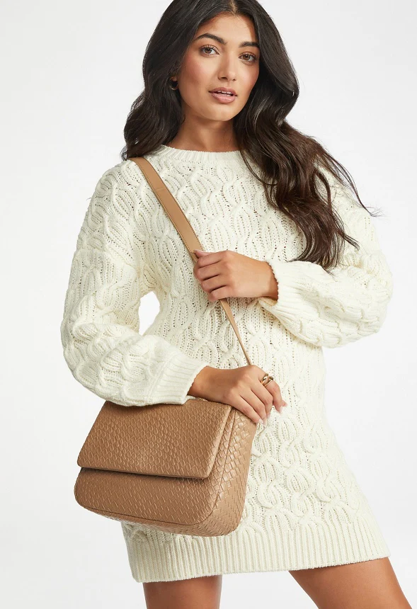Woven Faux Leather Crossbody - Image 2