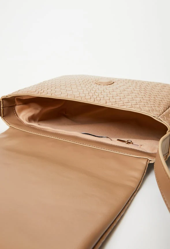 Woven Faux Leather Crossbody - Image 6