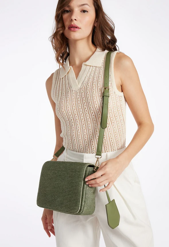 Woven Raffia Crossbody - Image 2