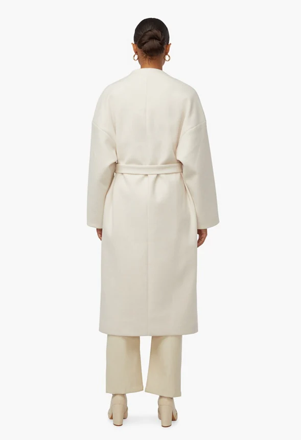 Wrap Front Double Knit Robe Coat - Image 3