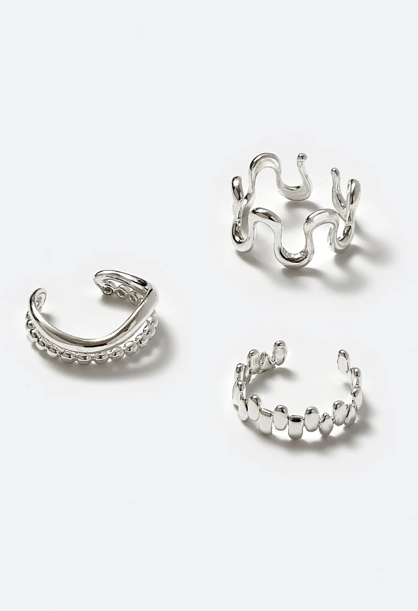 Yara 3-Molten Brass Open Back Rings - Image 3