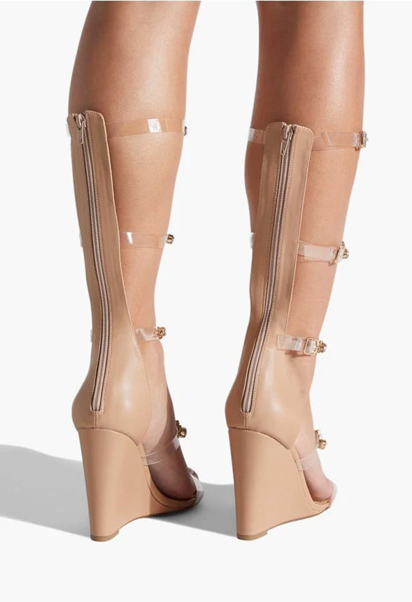 Yulanda Jeweled Gladiator Wedge - Image 4