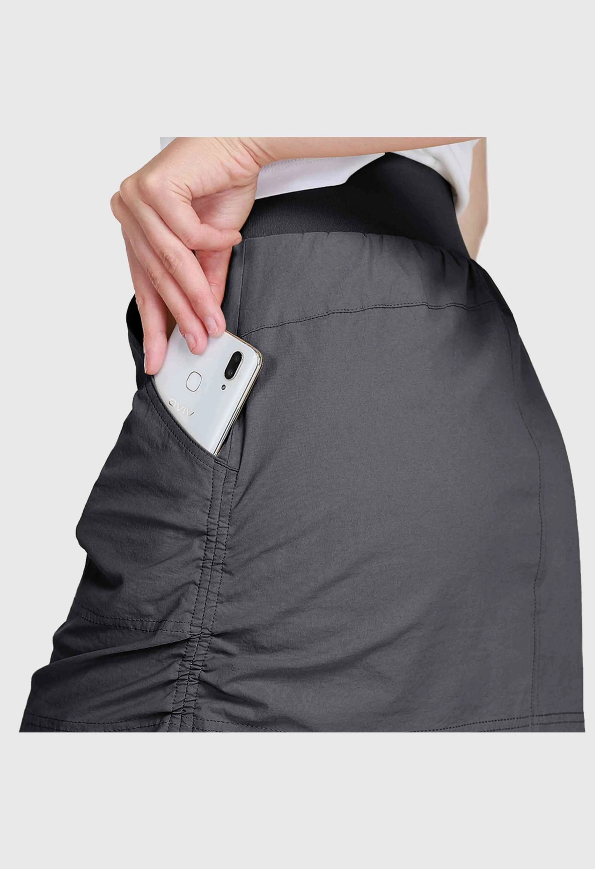 CAMEL CROWN Women's Summer Gray Tummy Control Short Golf Casual Tennis 
Skirts - Image 7