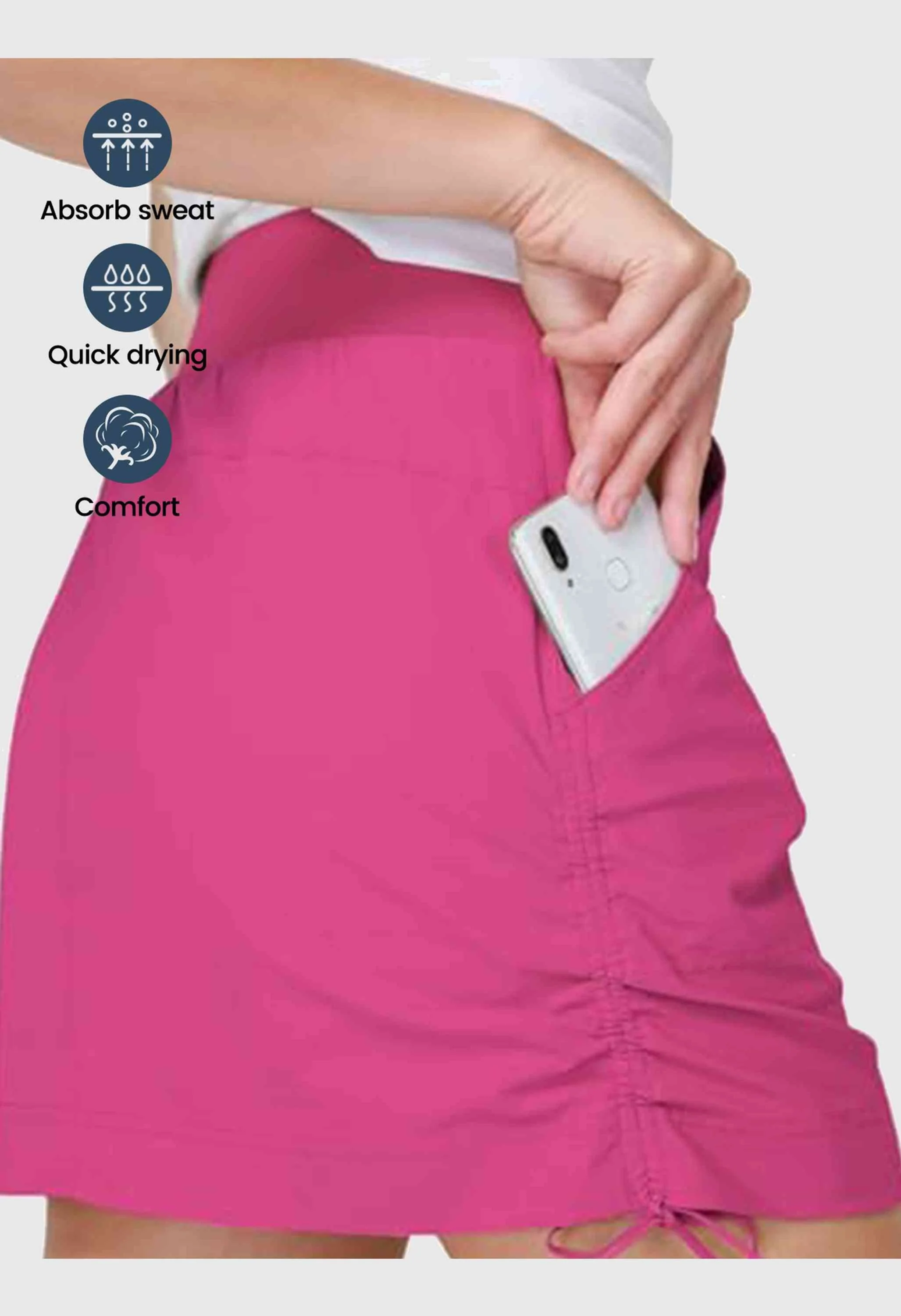 CAMEL CROWN Women's Summer Purple Tummy Control Short Golf Casual Tennis 
Skirts - Image 4