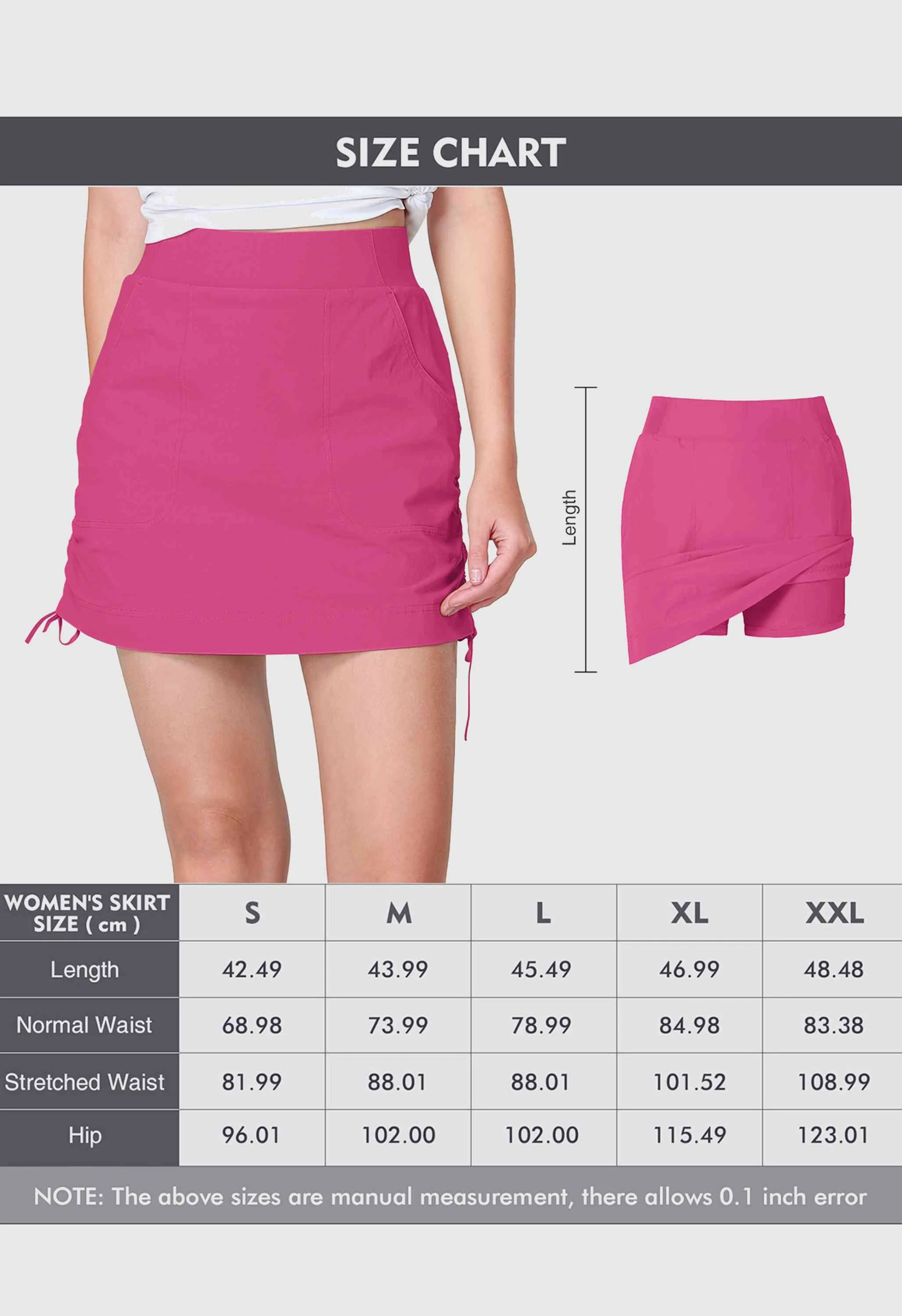 CAMEL CROWN Women's Summer Purple Tummy Control Short Golf Casual Tennis 
Skirts - Image 6