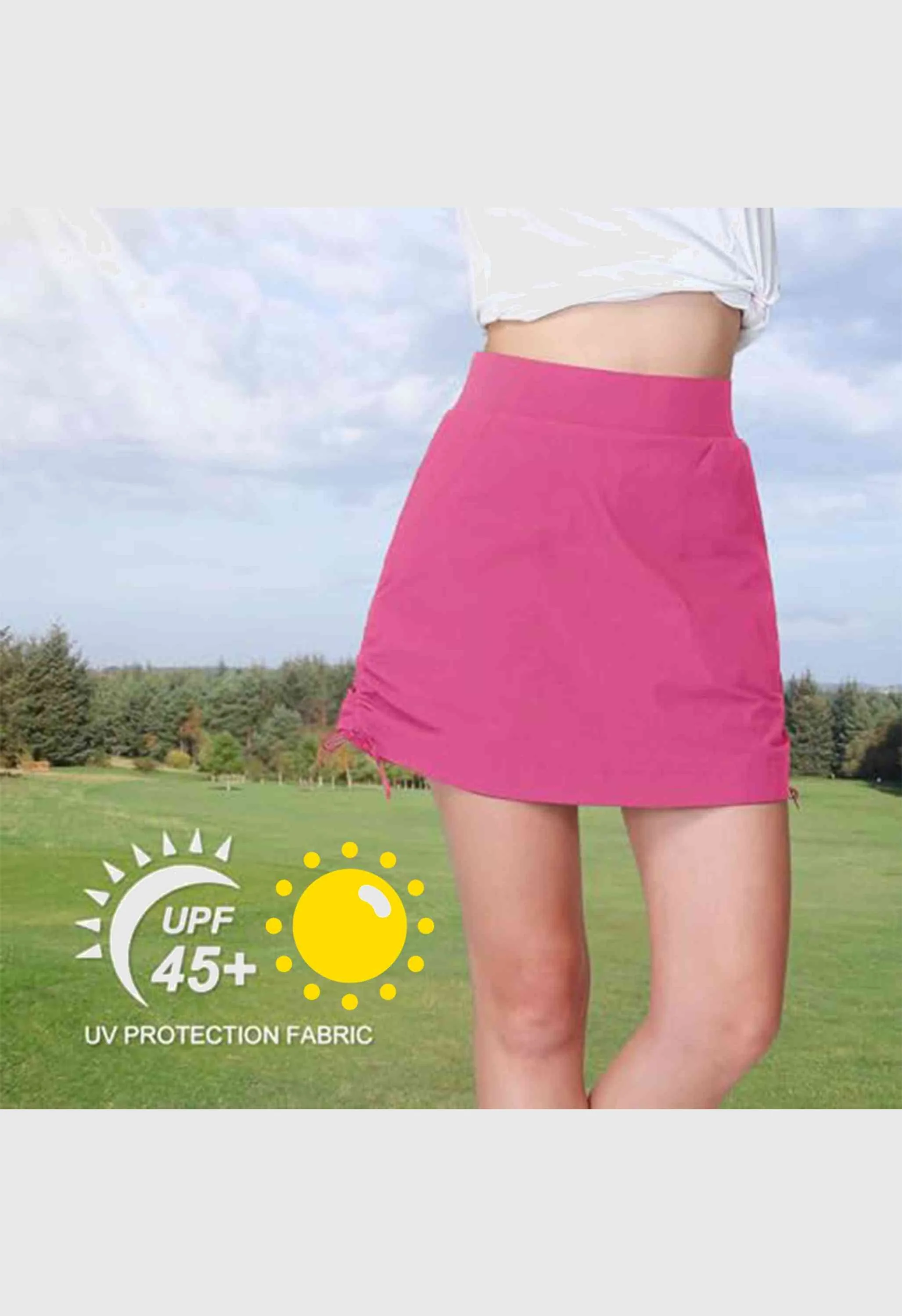 CAMEL CROWN Women's Summer Purple Tummy Control Short Golf Casual Tennis 
Skirts - Image 7