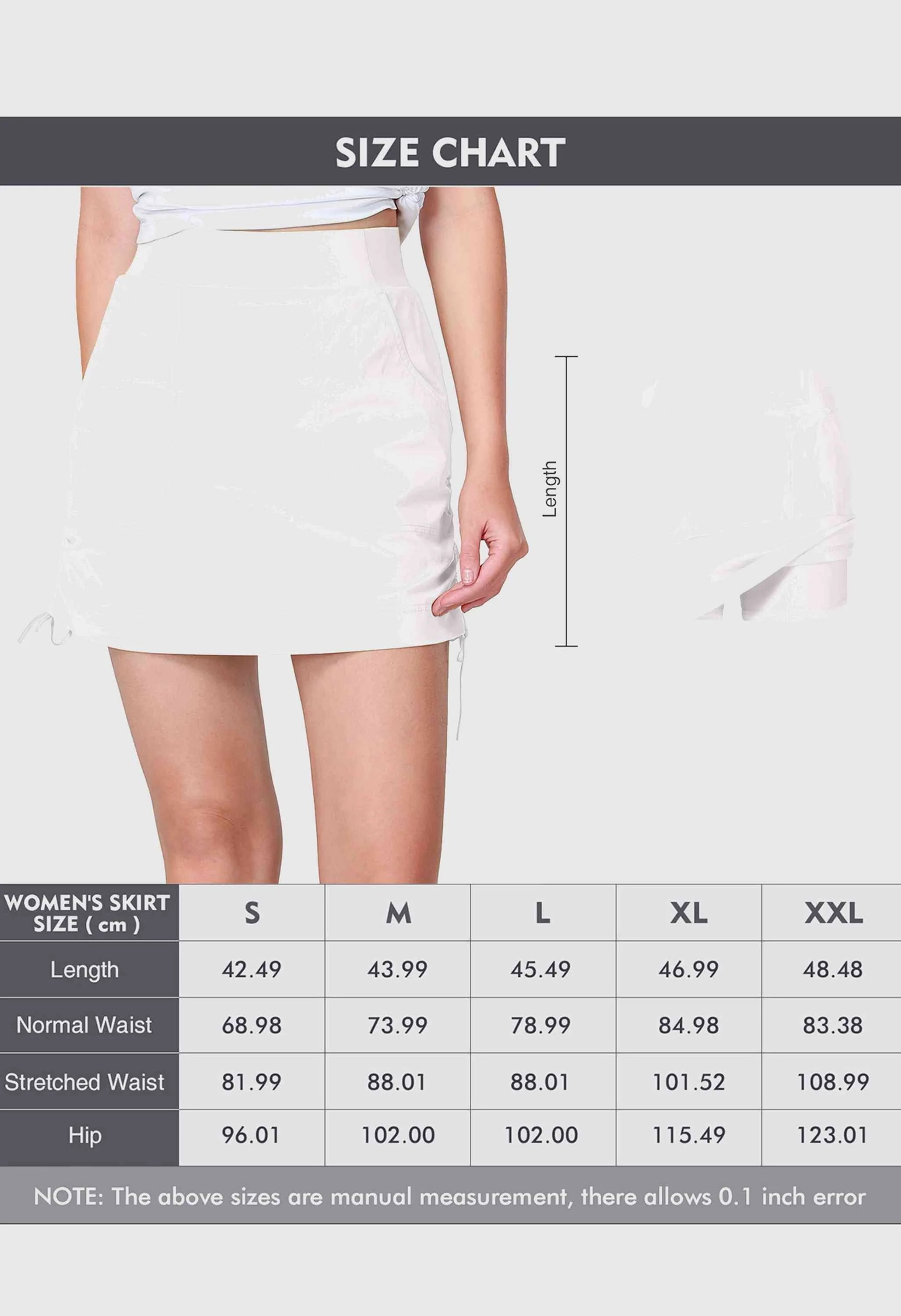 CAMEL CROWN Women's Summer White Tummy Control Short Golf Casual Tennis 
Skirts - Image 6