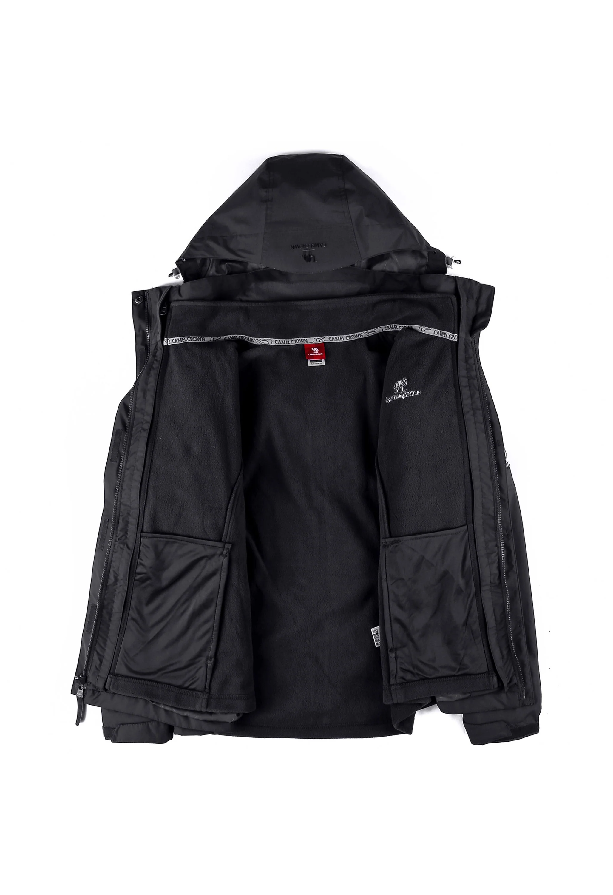Women's Winter Black Regular Fit Short Waterproof Windproof Ski Jacket - Image 5
