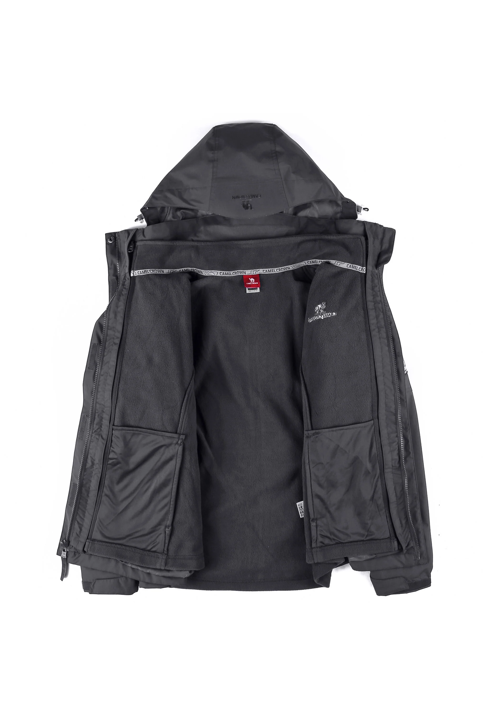Women's Winter Gray Regular Fit Short Waterproof Windproof Ski Jacket - Image 5