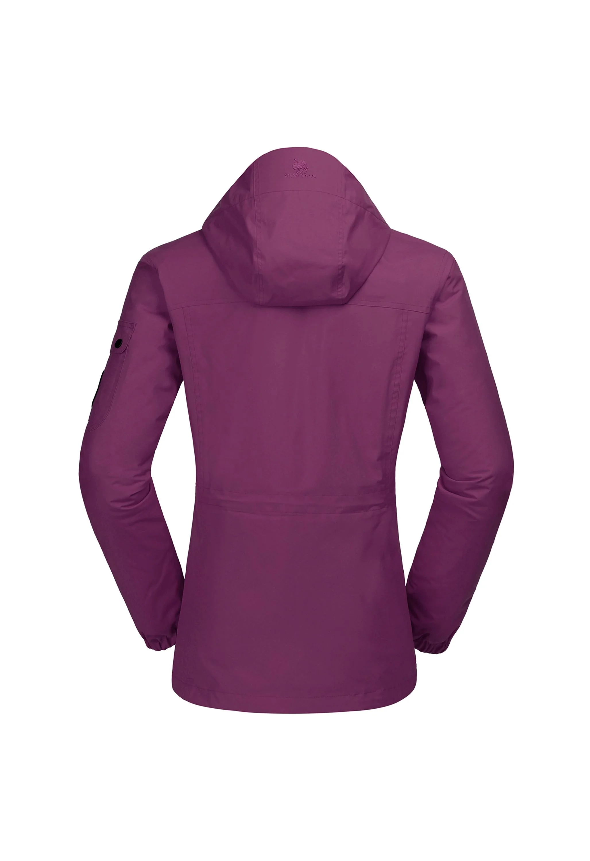 Women's Winter Purple Regular Fit Short Waterproof Windproof Ski Jacket - Image 4