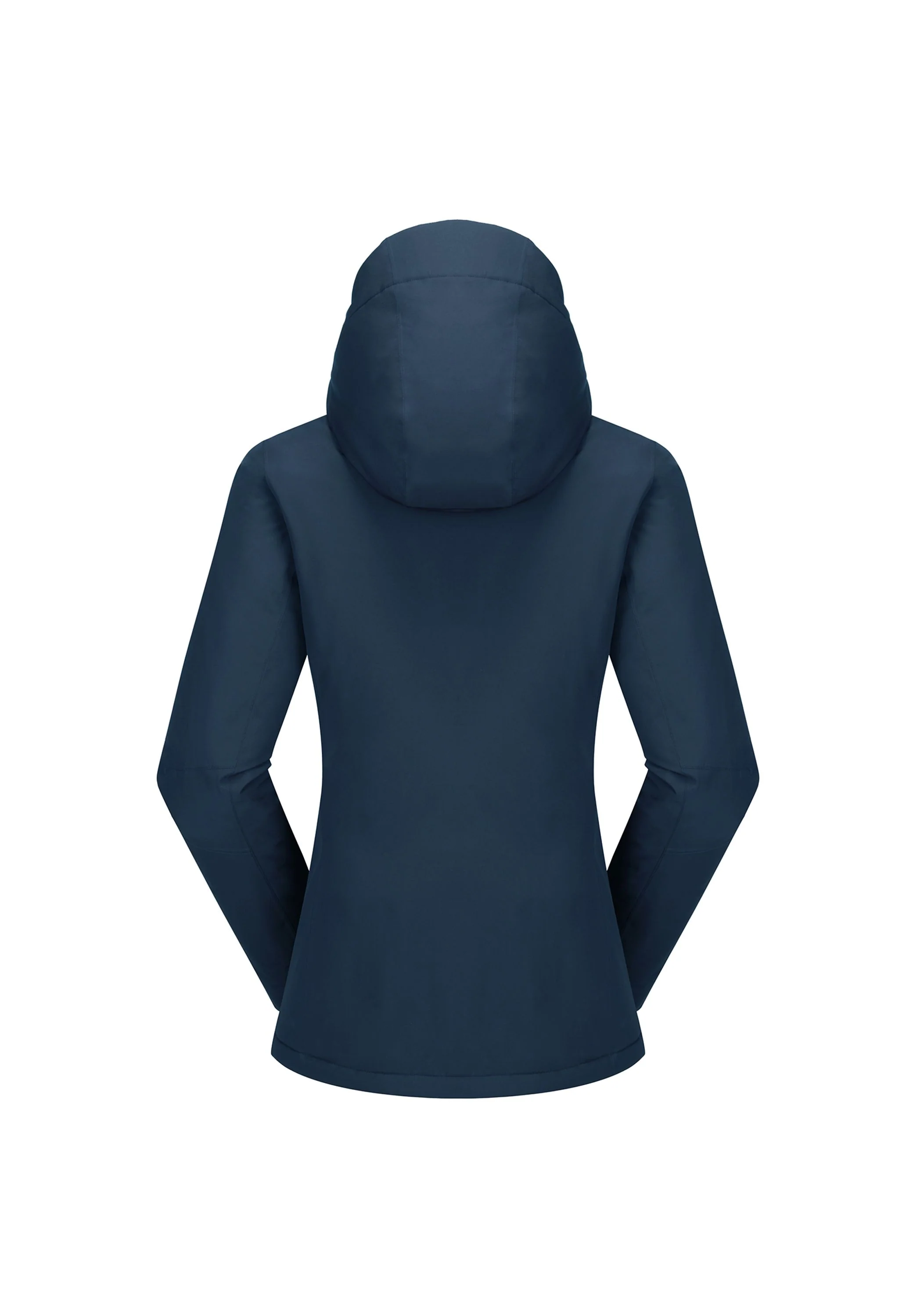Women's Winter Blue Regular Fit Short Waterproof Windproof Ski Jacket - Image 3