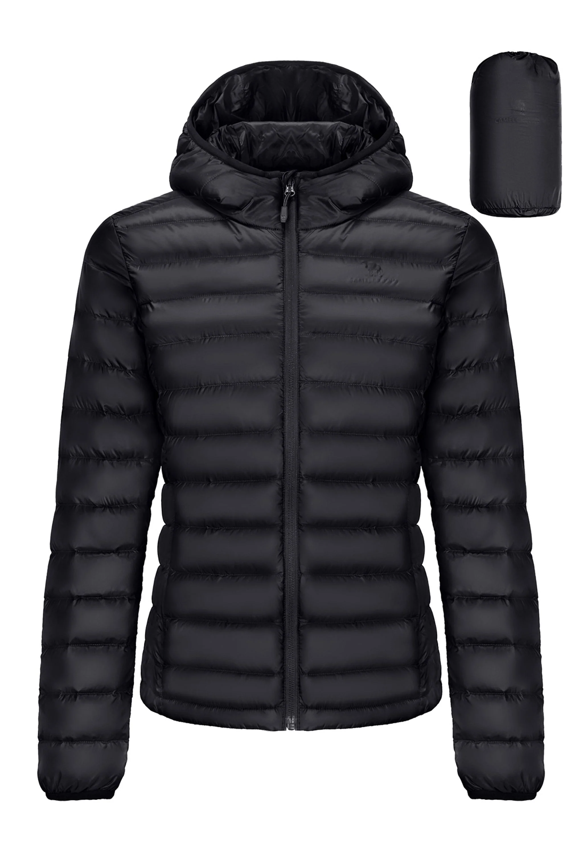 Women's Winter Black Regular Fit Short Lightweight Windproof Down Jacket - Image 2