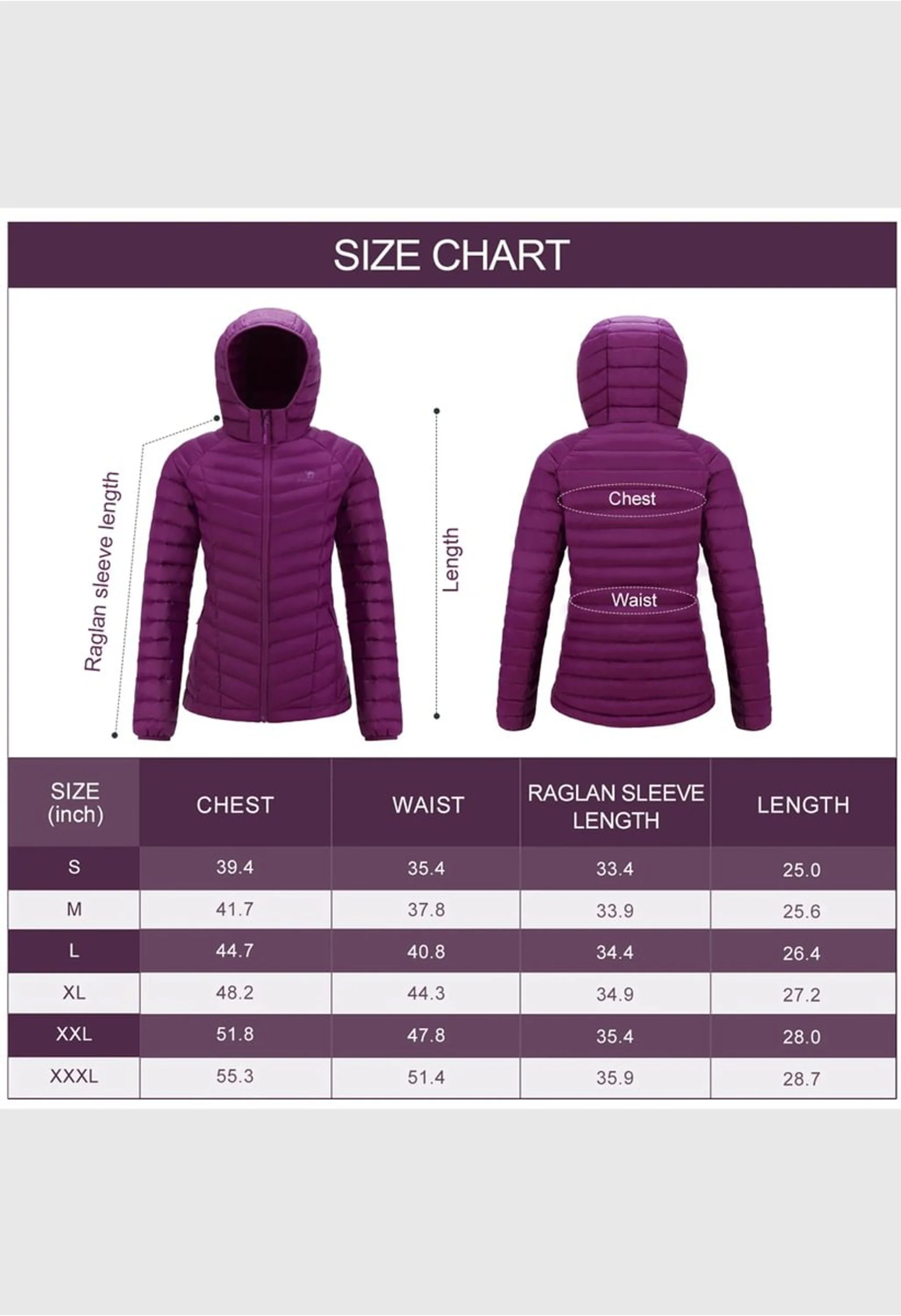 Women's Winter Purple Regular Fit Short Lightweight Windproof Down Jacket - Image 7