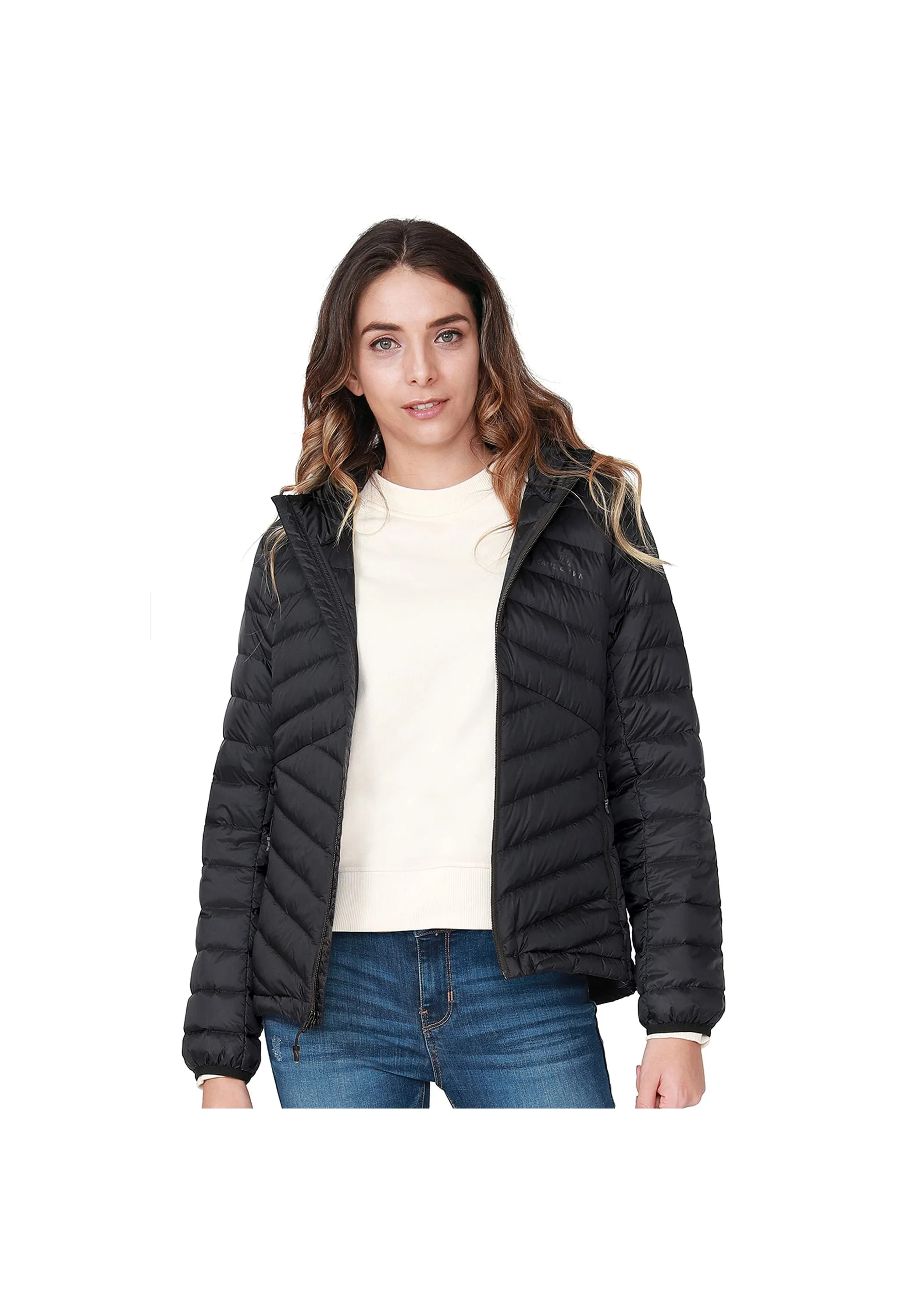 Women's Winter Black Regular Fit Short Lightweight Windproof Down Jacket - Image 6