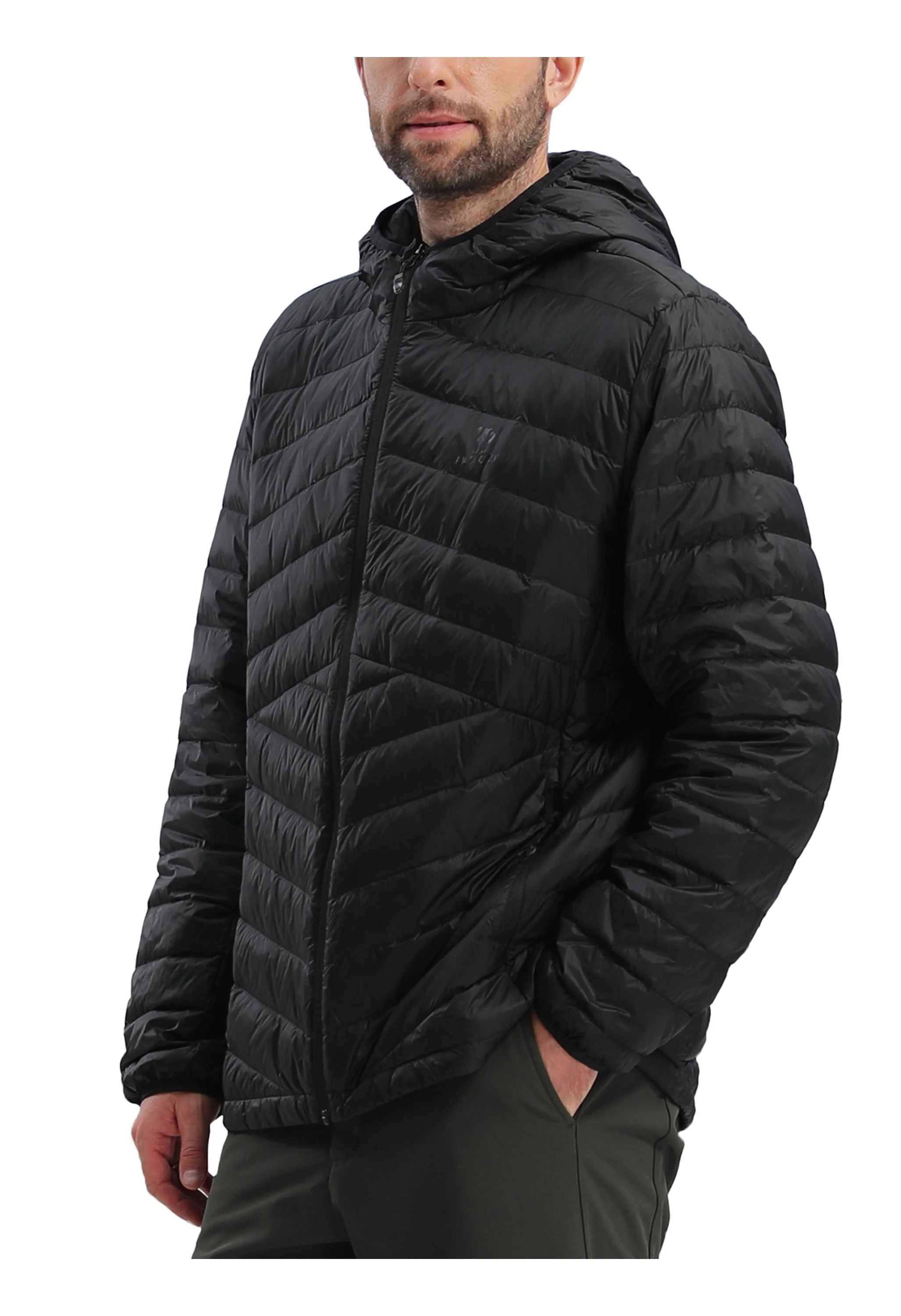Men's Winter Black Regular Fit Short Lightweight Windproof Down Jacket - Image 2