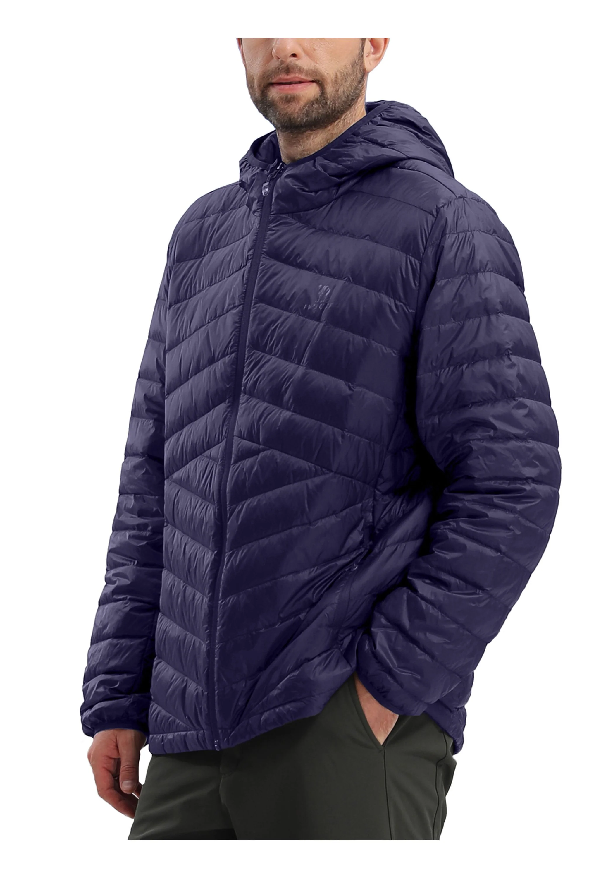 Men's Winter Blue Regular Fit Short Lightweight Windproof Down Jacket - Image 2