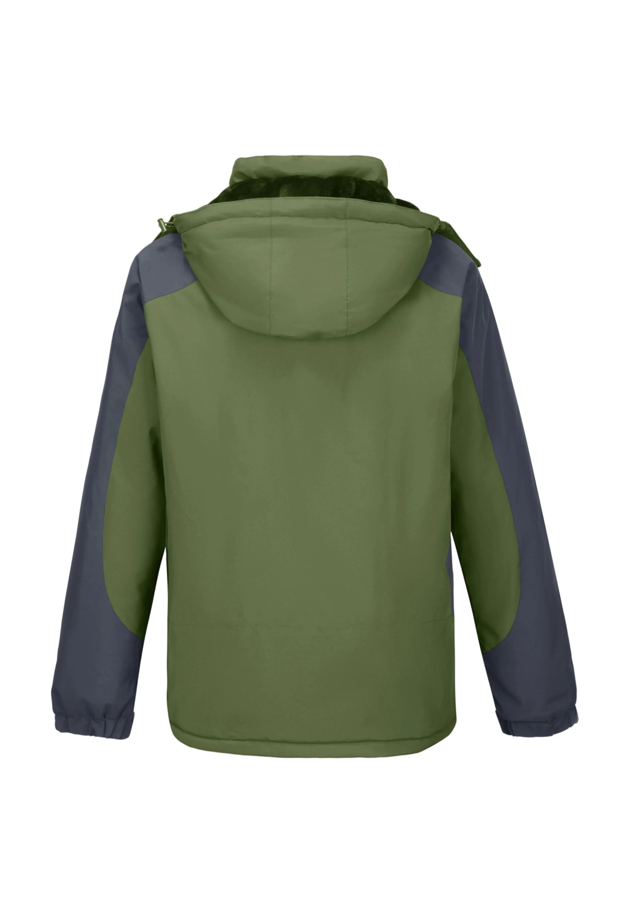 Men's Winter Green Regular Fit Short Waterproof Windproof Ski Jacket - Image 3