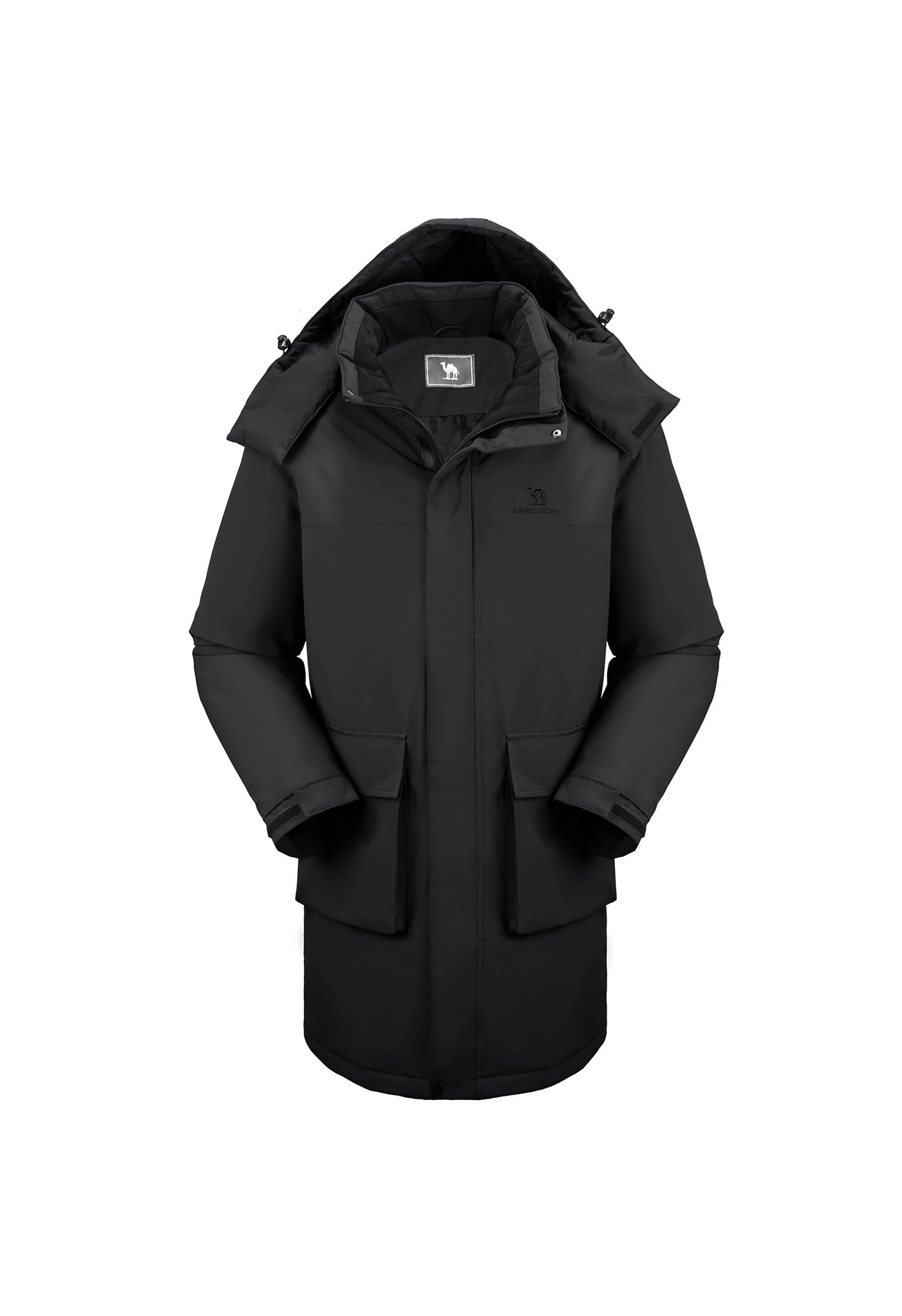 Men's Winter Black Regular Fit Short Waterproof Windproof Ski Jacket - Image 3