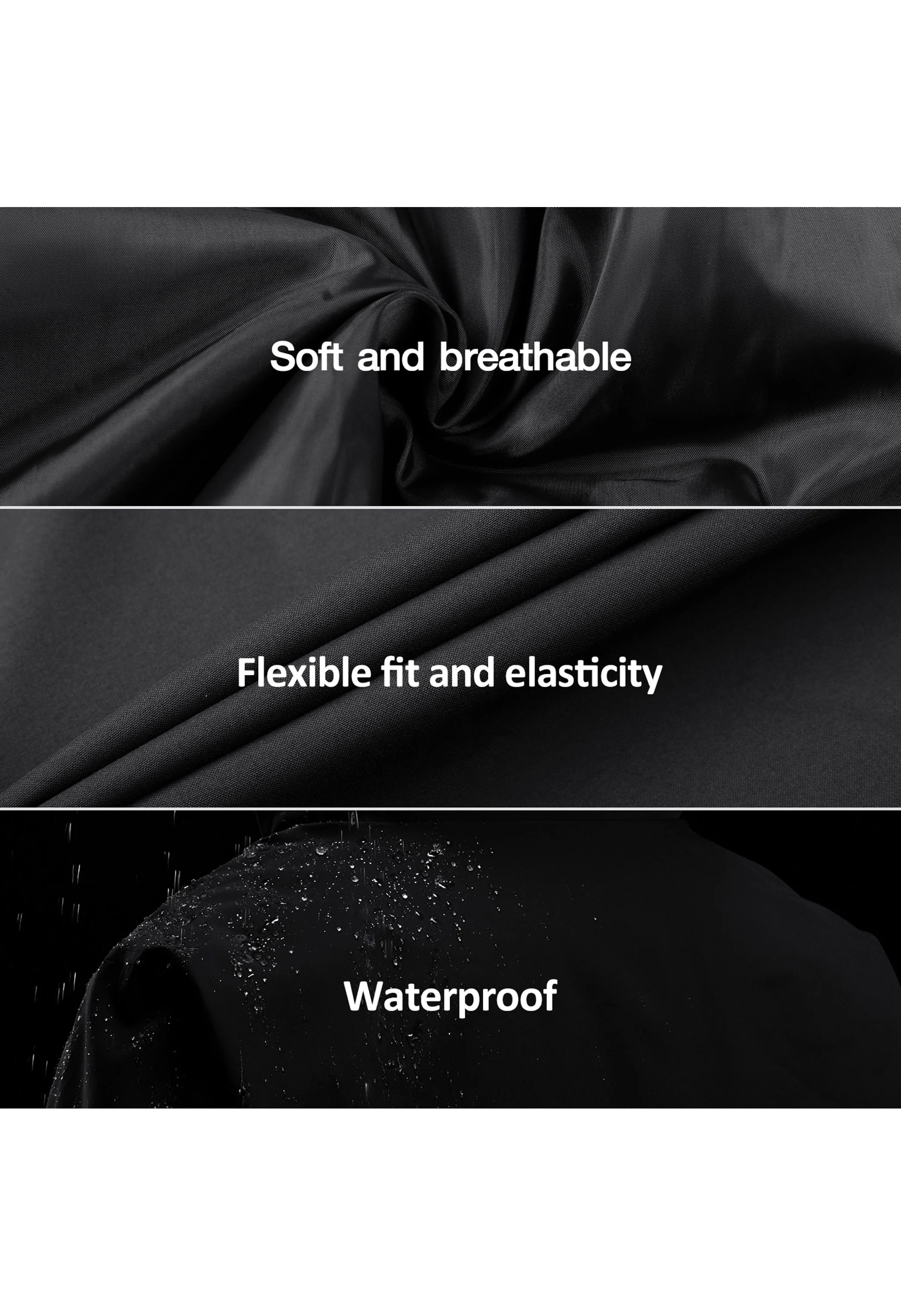 Men's Winter Black Regular Fit Short Waterproof Windproof Ski Jacket - Image 7