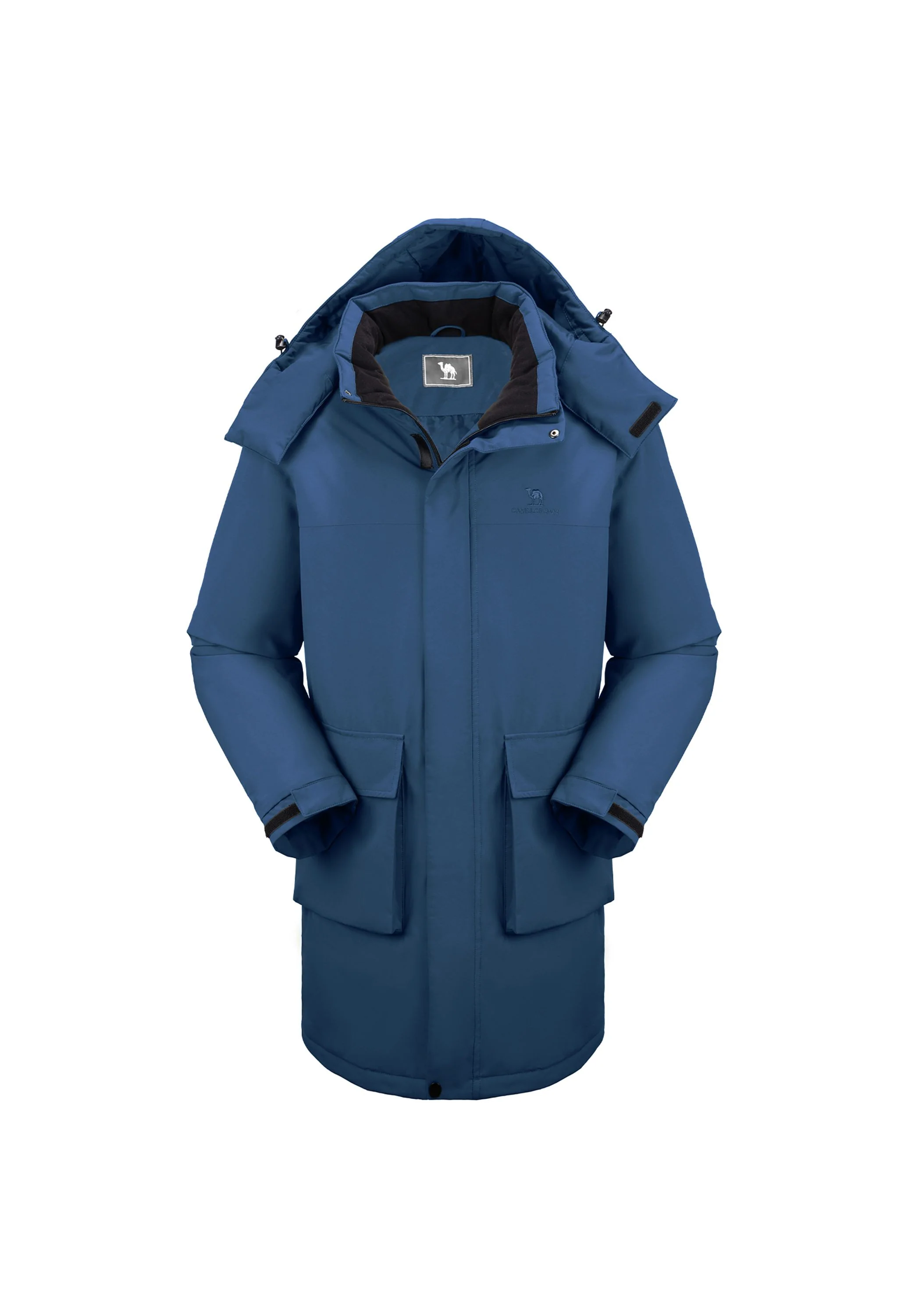 Men's Winter Blue Regular Fit Short Waterproof Windproof Ski Jacket - Image 3
