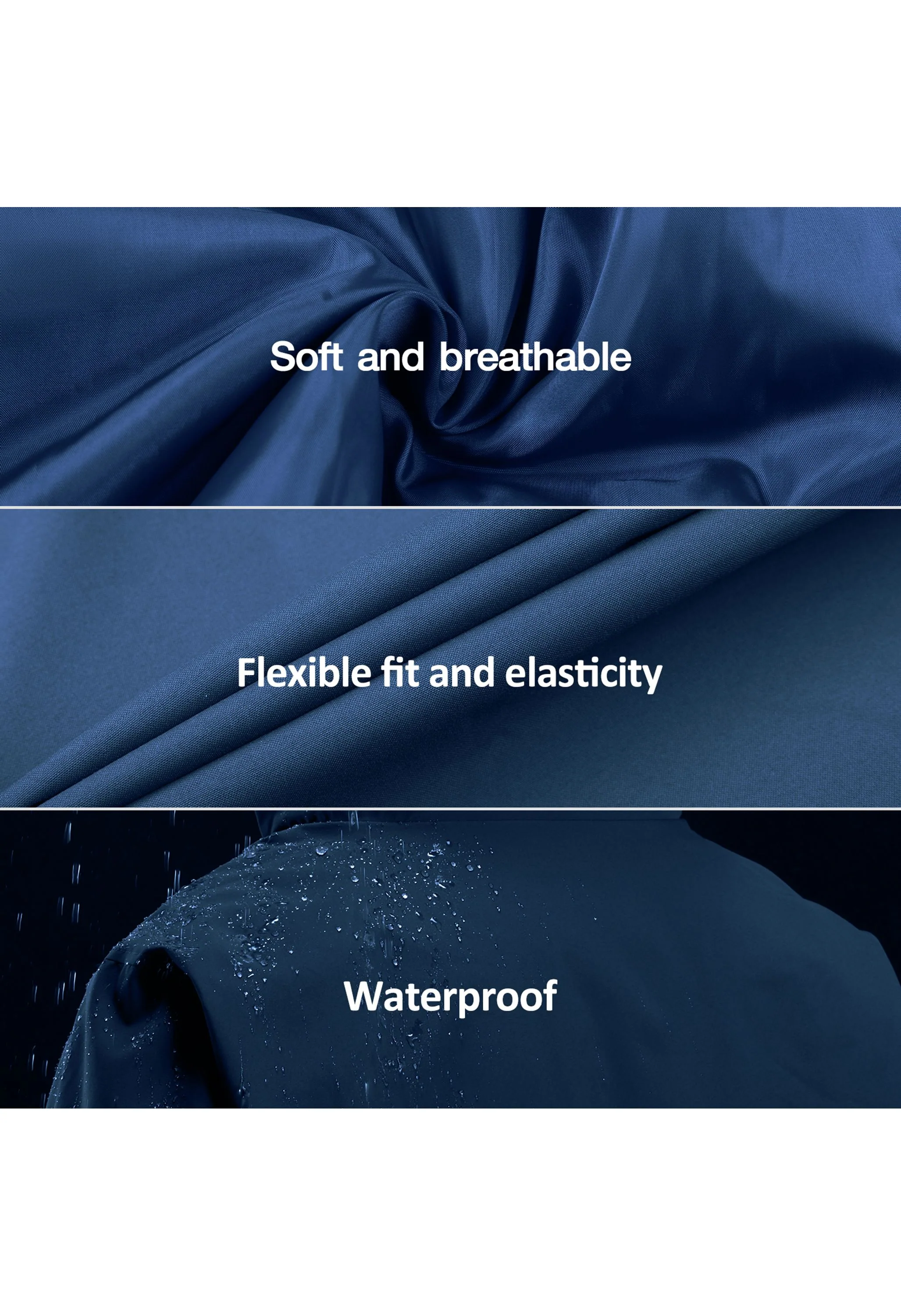Men's Winter Blue Regular Fit Short Waterproof Windproof Ski Jacket - Image 7