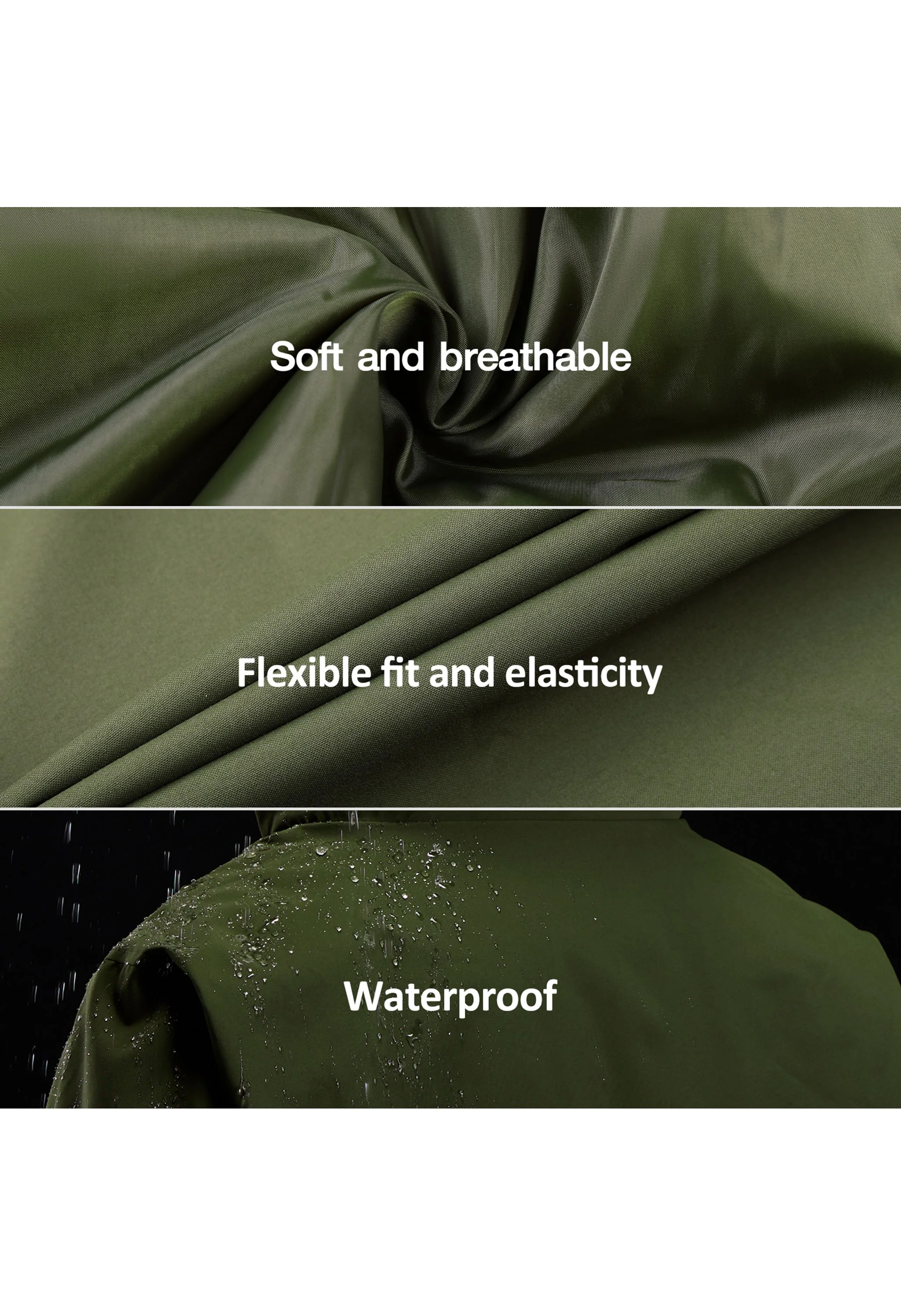 Men's Winter Green Regular Fit Short Waterproof Windproof Ski Jacket - Image 7