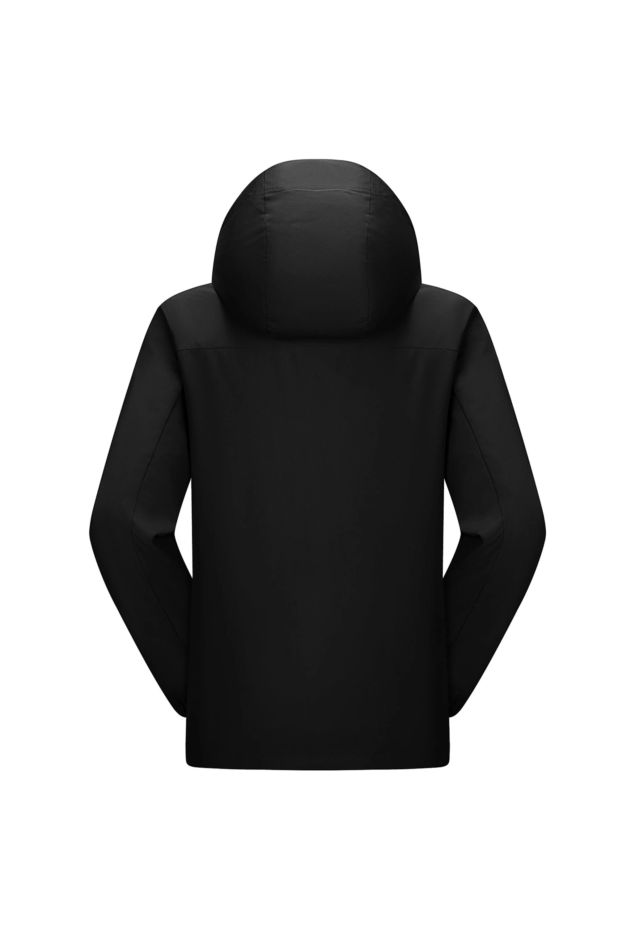 Men's Ski Black Regular Fit Short Waterproof Windproof 3in1 Jacket - Image 4