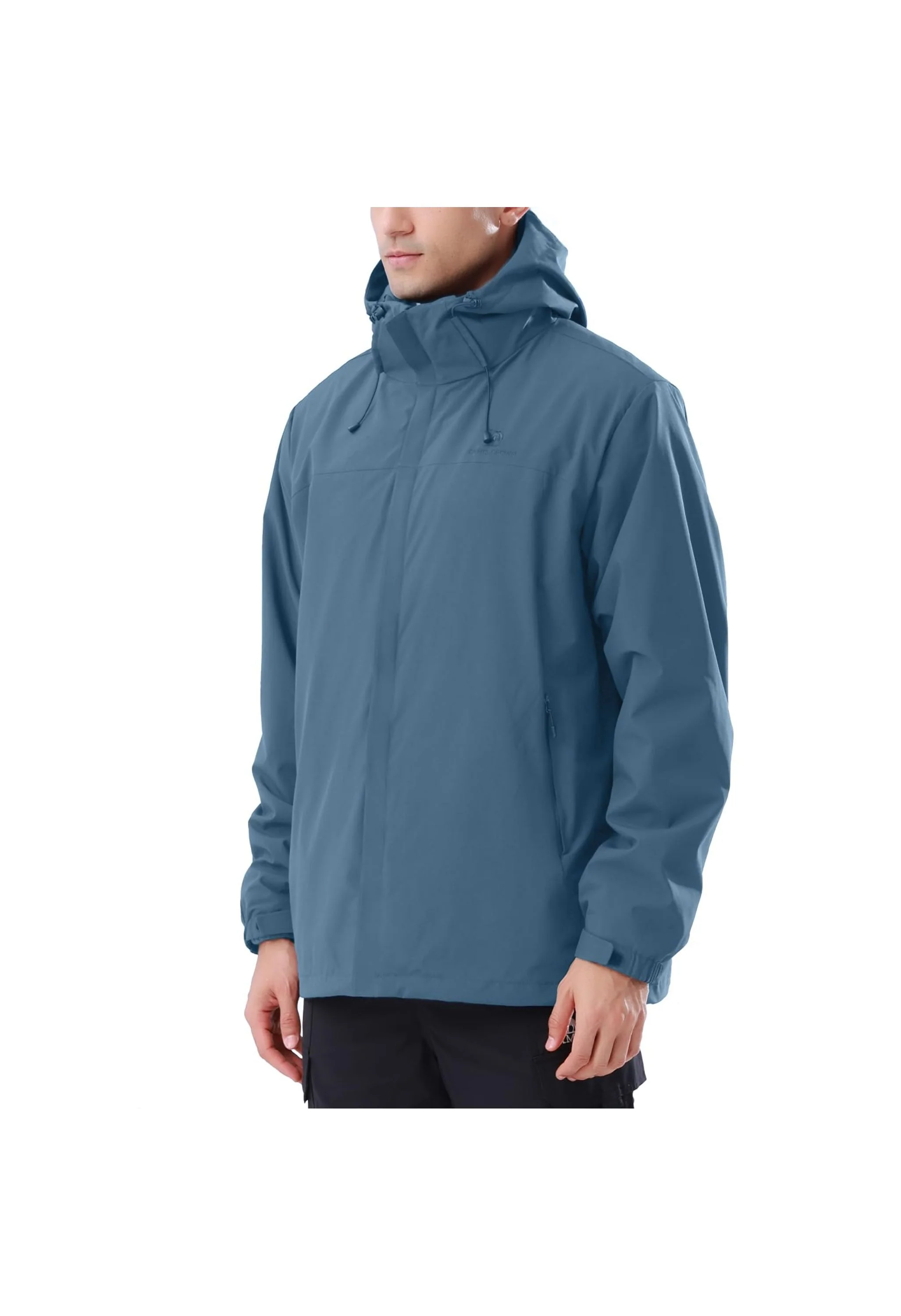 Men's Ski Gray Regular Fit Short Waterproof Windproof 3in1 Jacket - Image 2