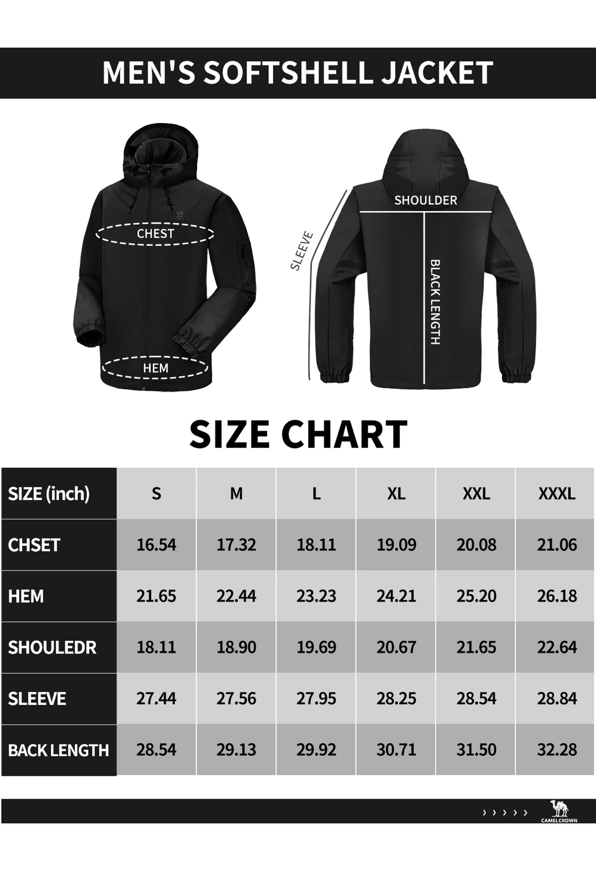 Men's Hiking Black Regular Fit Short Lightweight Waterproof Windproof Jacket - Image 8