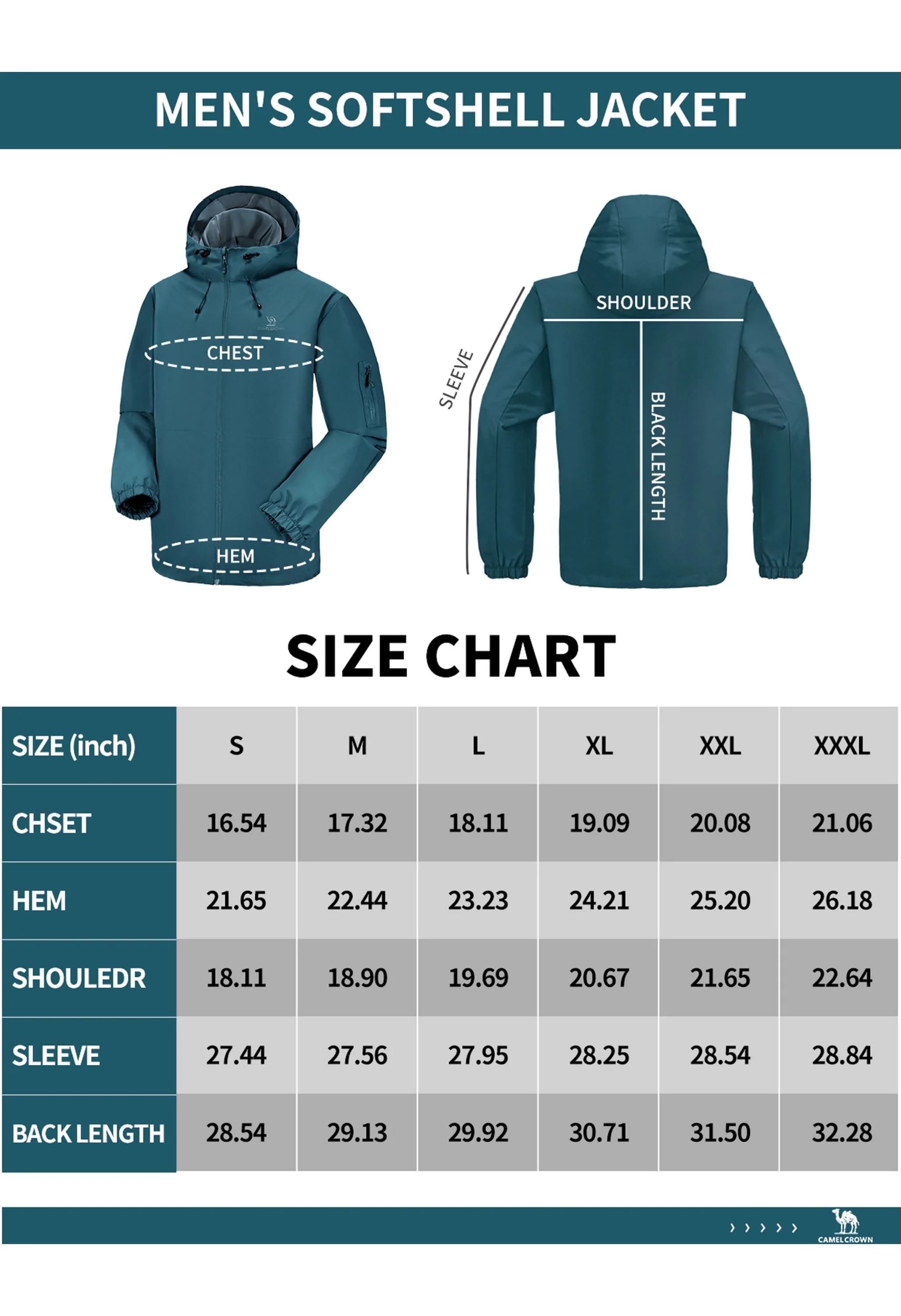 Men's Hiking Blue Regular Fit Short Lightweight Waterproof Windproof Jacket - Image 8
