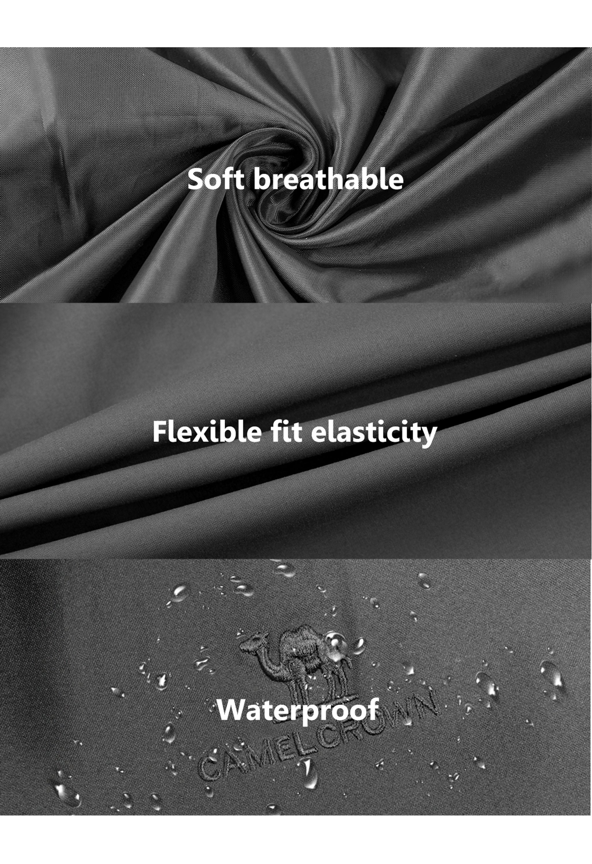Men's Hiking Gray Regular Fit Short Lightweight Waterproof Windproof Jacket - Image 7