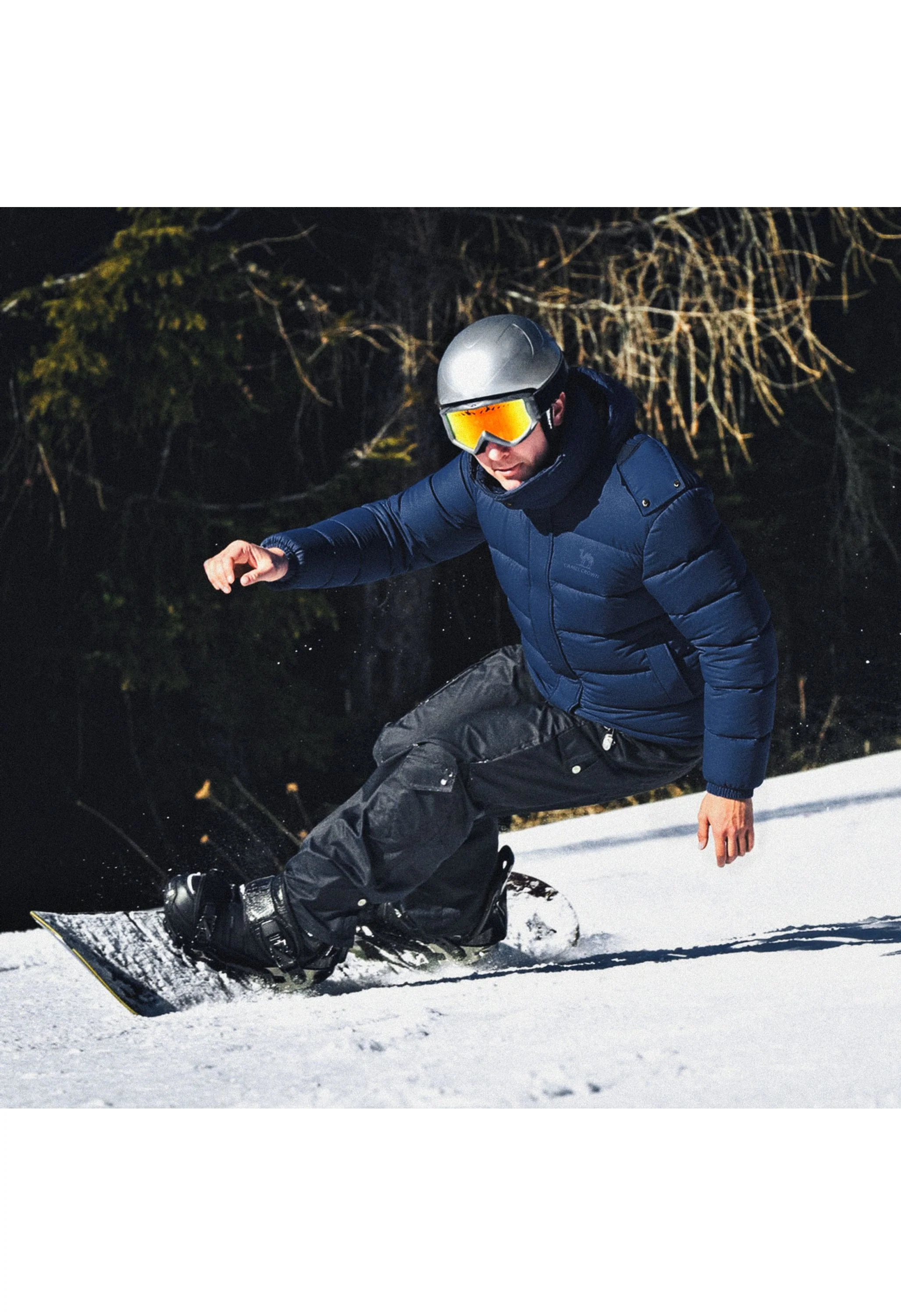 Men's Blue Regular Fit Short Windproof Jacket - Image 5