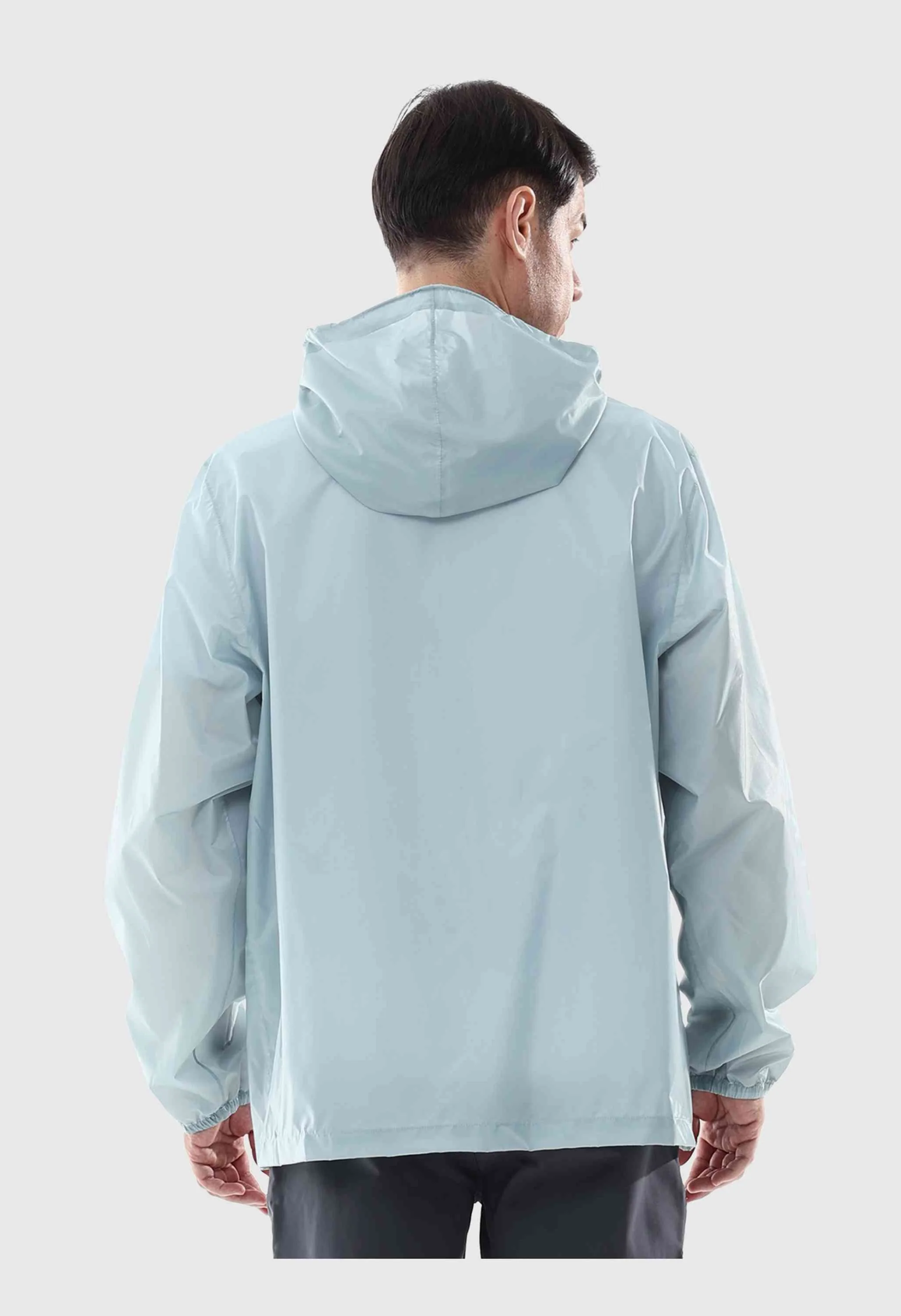 CAMEL CROWN Men's Spring Gray Regular Fit Short Lightweight Hiking Watreproof Raincoat - Image 2