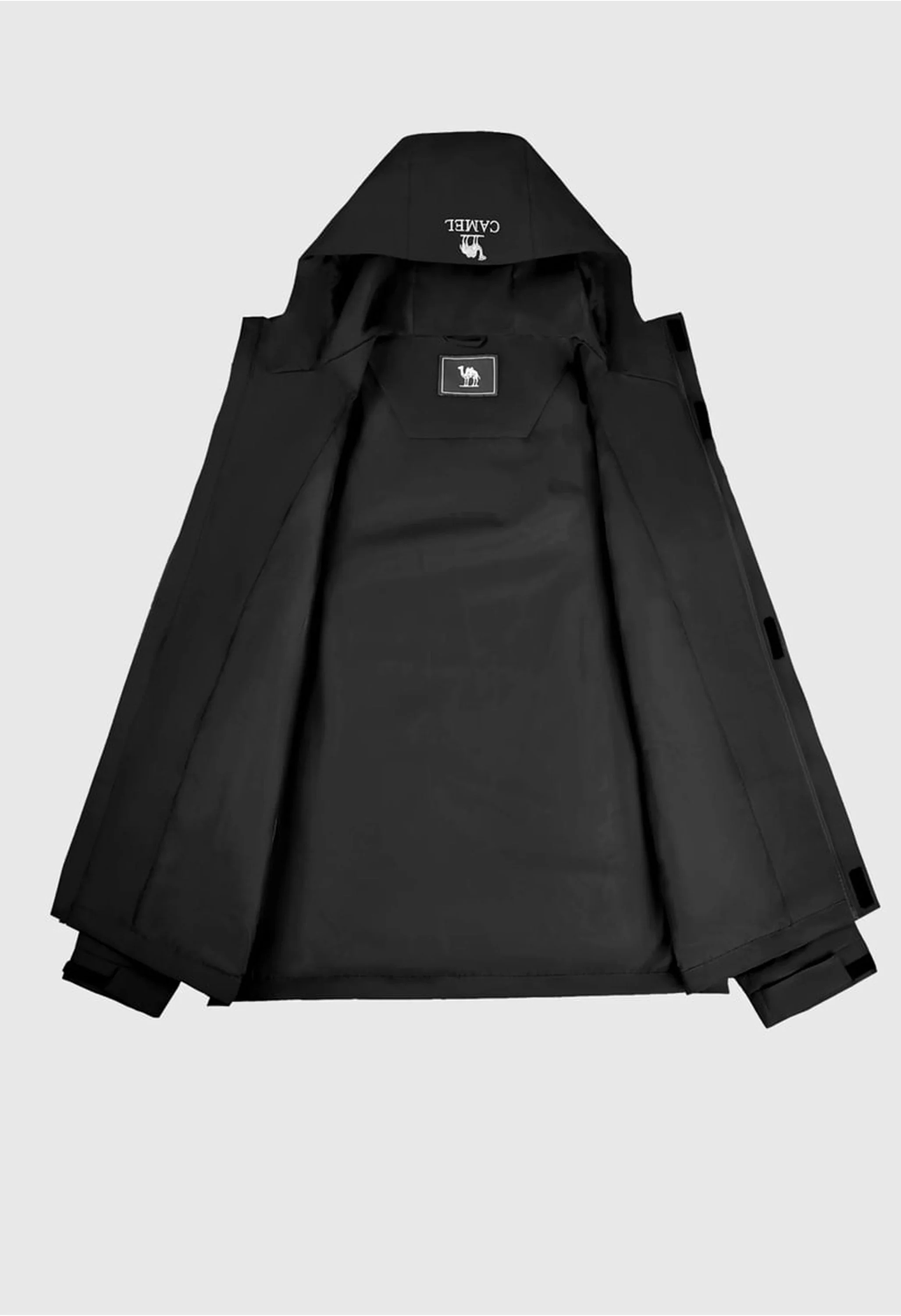 Men's Hiking Black Regular Fit Short Lightweight Waterproof Windproof Jacket - Image 9
