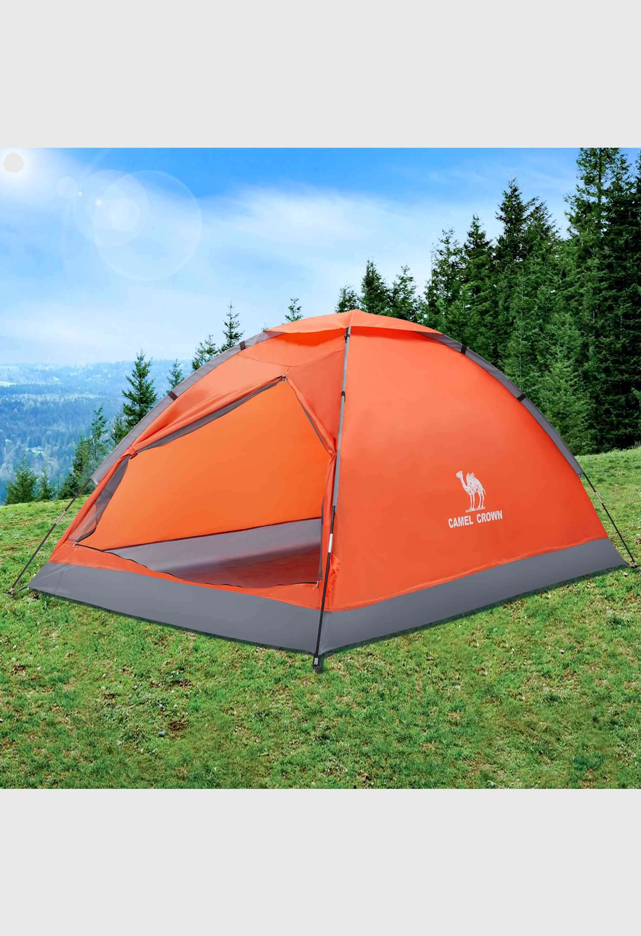 CAMEL CROWN 2 Person Easy Setup Outdoor Tents Water Resistant Lightweight Hiking Traveling Camping Tent - Image 6