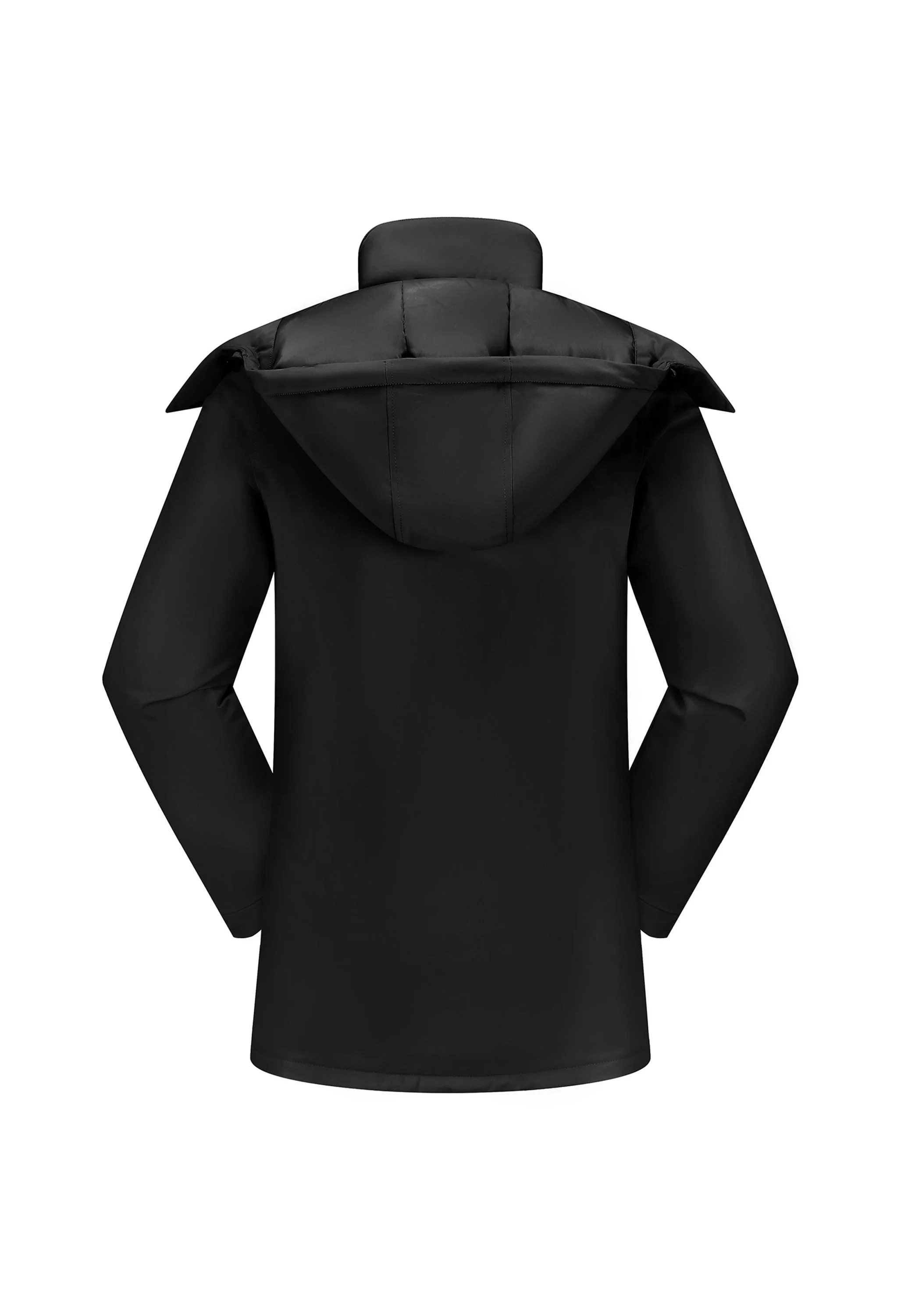 Women's Winter Black Regular Fit Short Waterproof Windproof Ski Jacket - Image 3