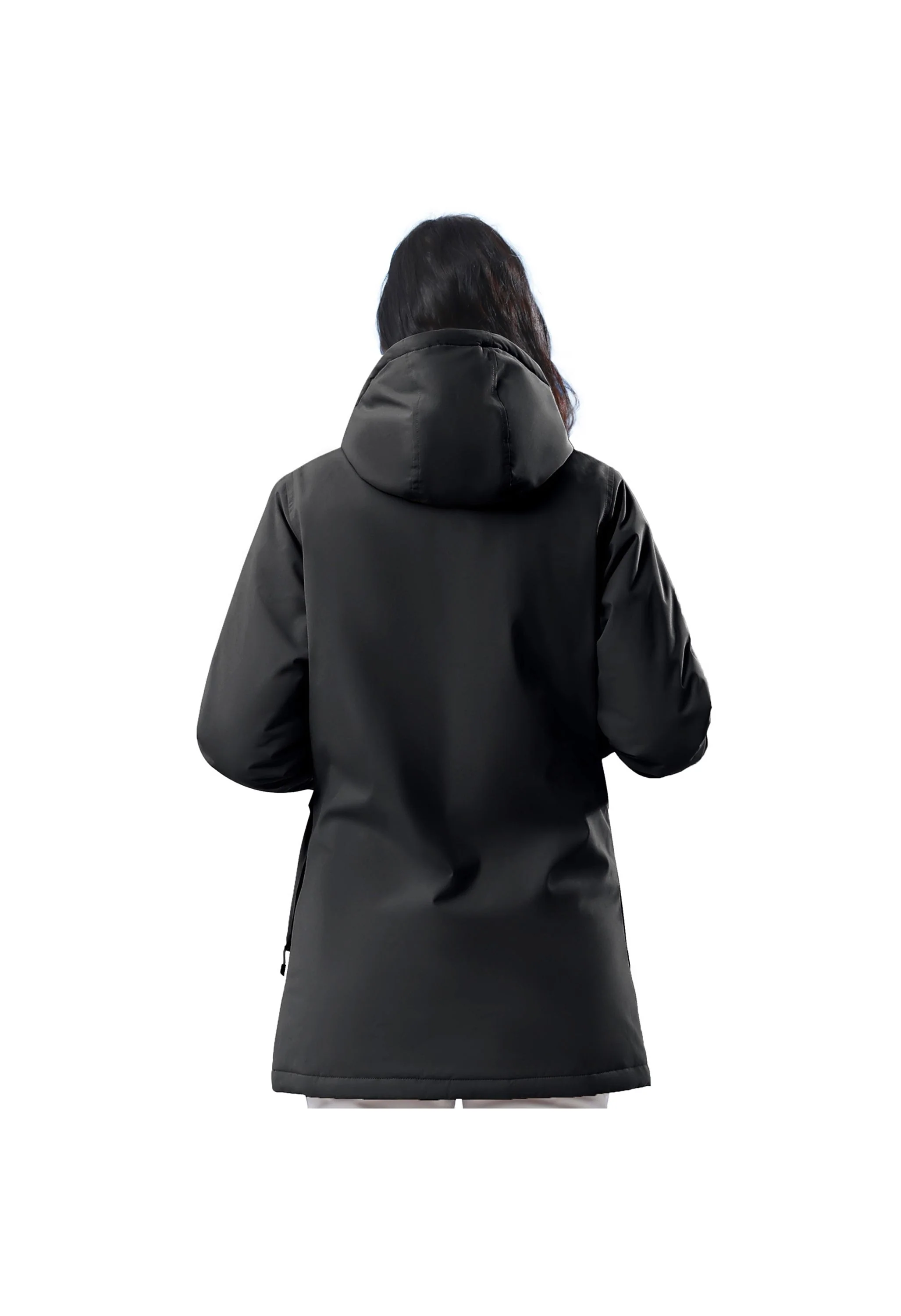 Women's Winter Black Regular Fit Short Waterproof Windproof Ski Jacket - Image 5