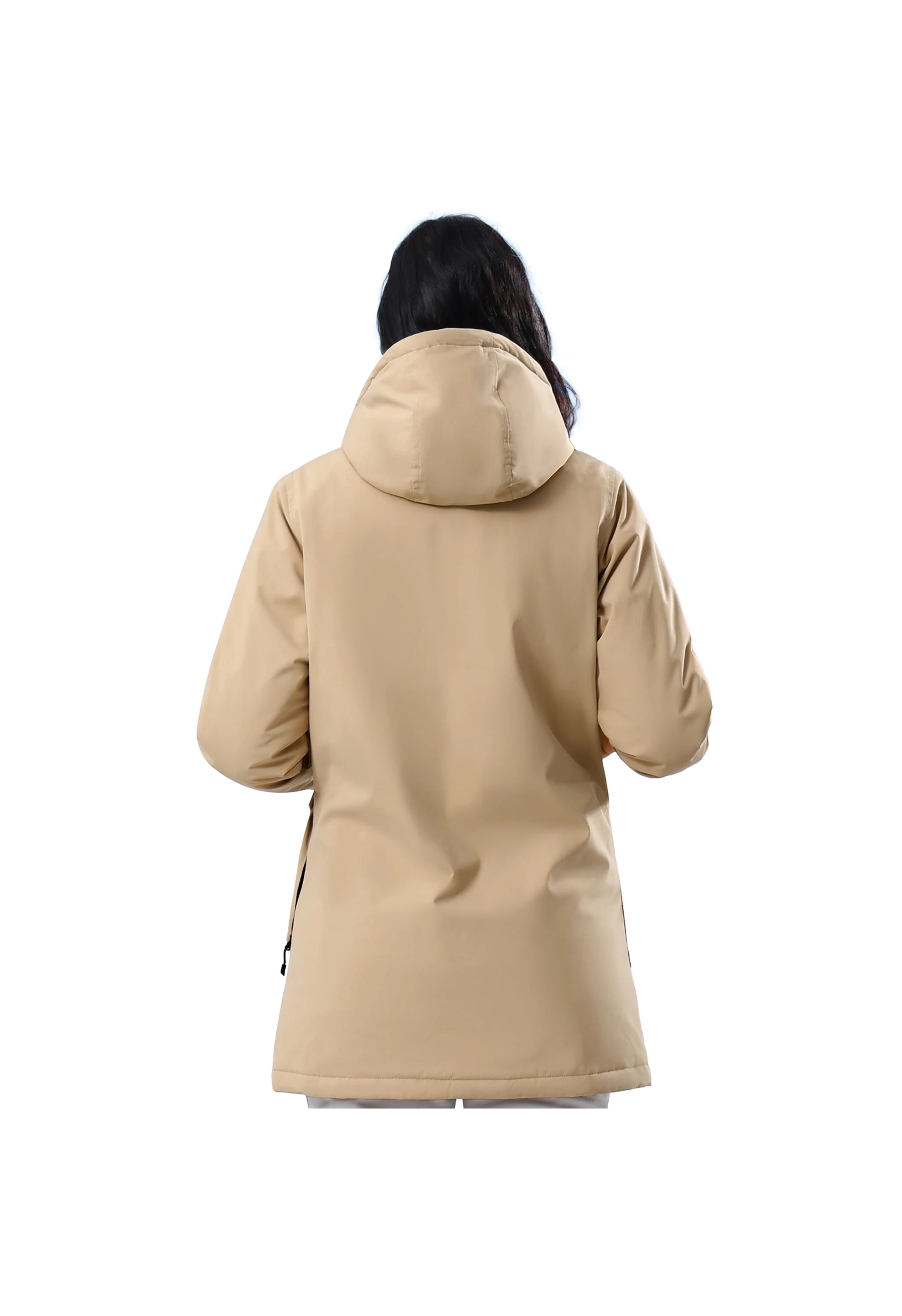 Women's Winter Brown Regular Fit Short Waterproof Windproof Ski Jacket - Image 5