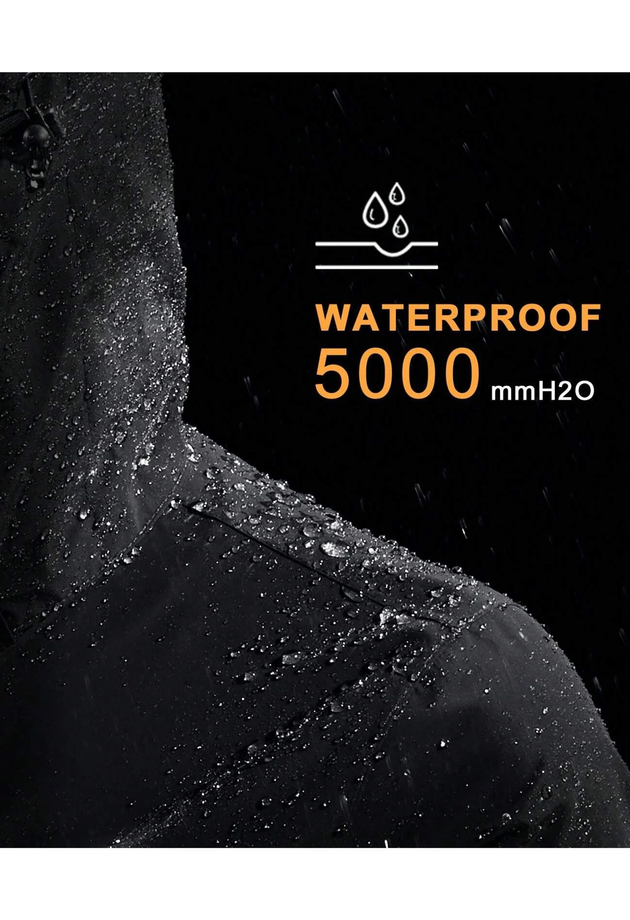 Women's Winter Black Regular Fit Short Waterproof Windproof Ski Jacket - Image 5