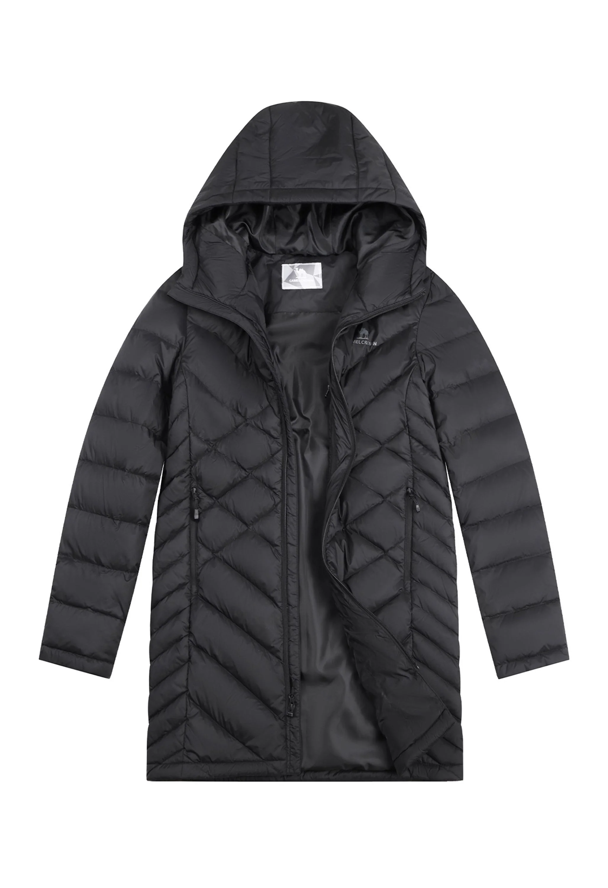 Women's Winter Black Regular Fit Long Lightweight Windproof Down Jacket - Image 3