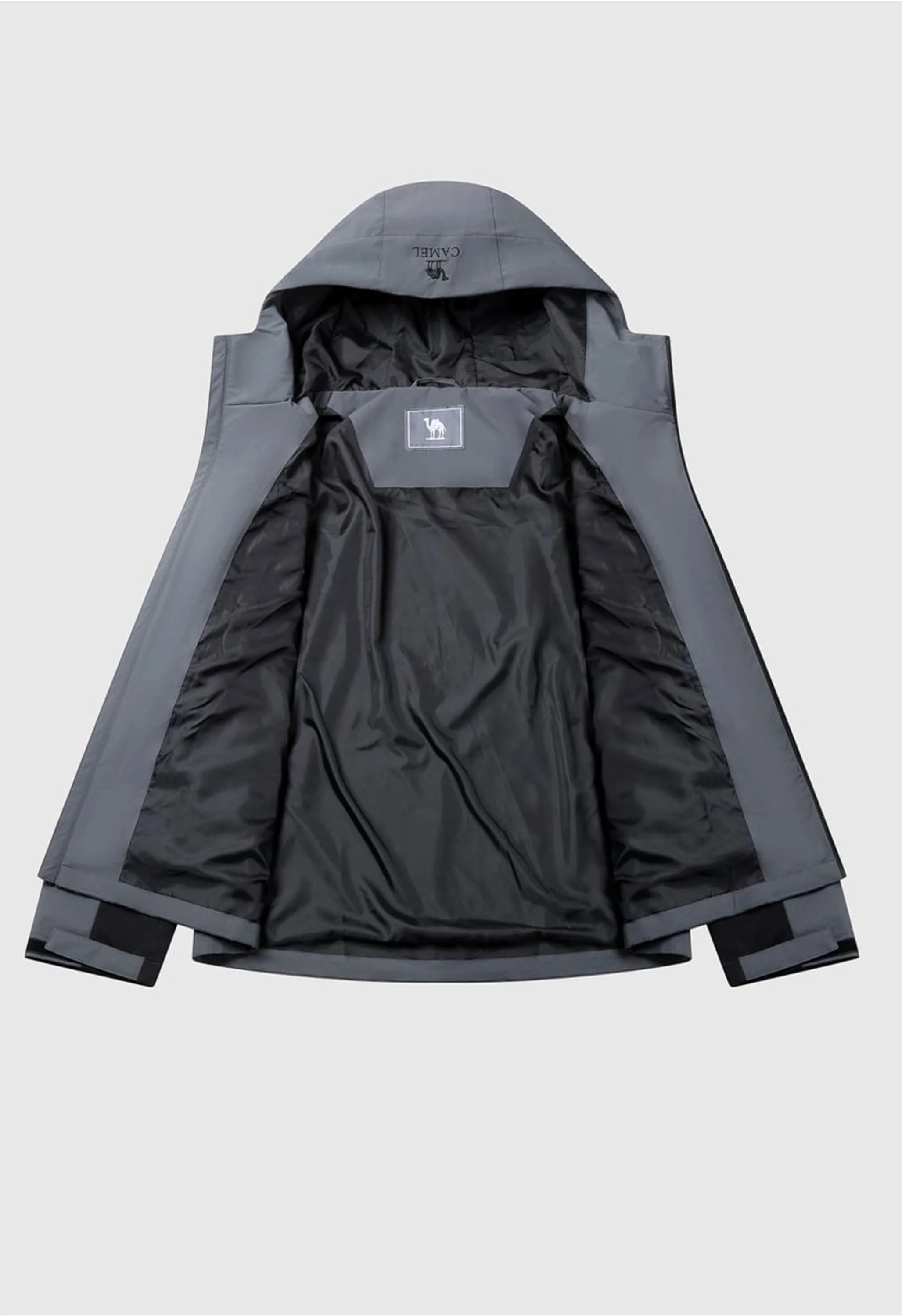 Women's Hiking Gray Regular Fit Short Lightweight Waterproof Windproof Jacket - Image 4
