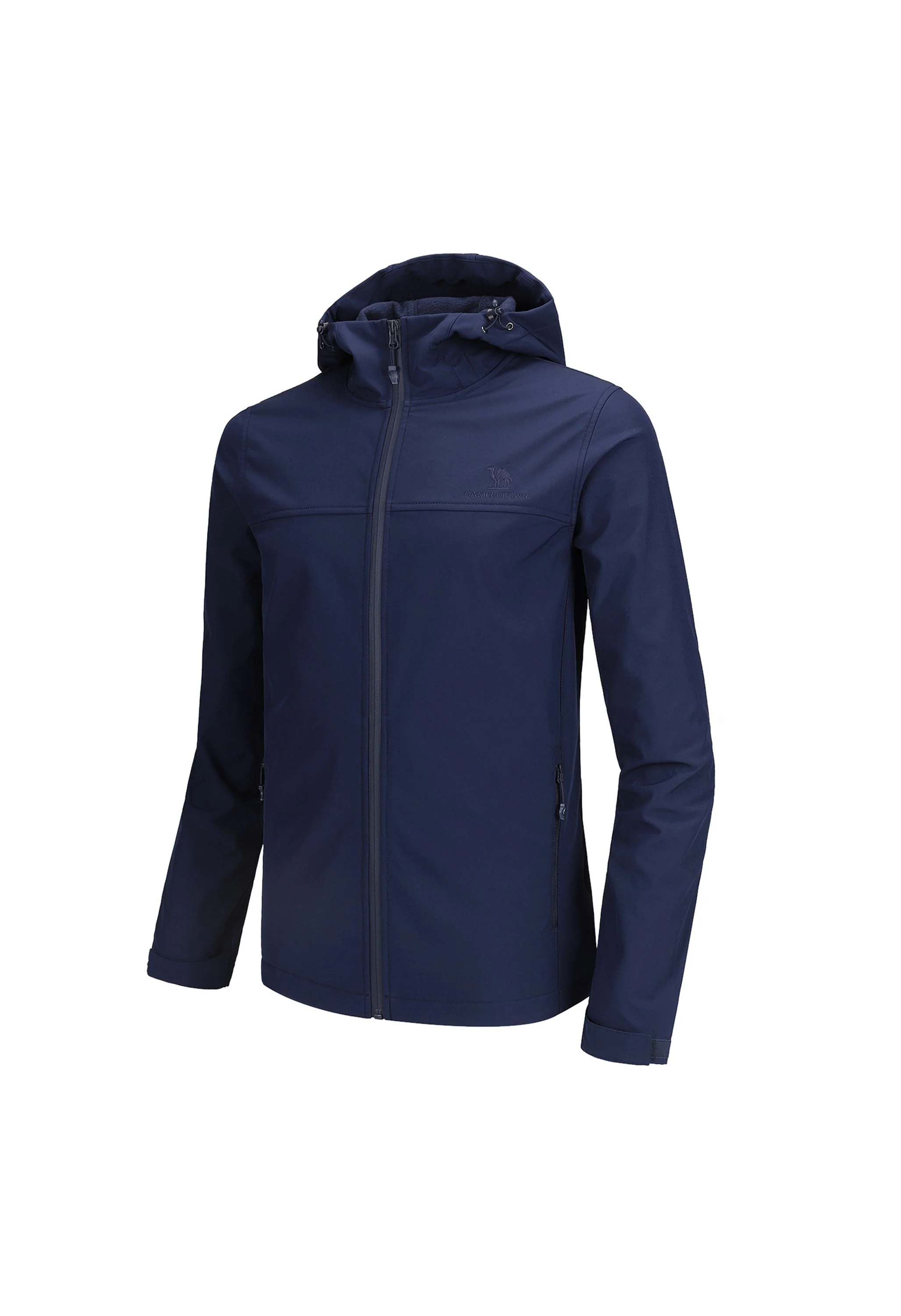 Men's Fall Blue Regular Fit Short Lightweight Waterproof Softshell Jackets - Image 2