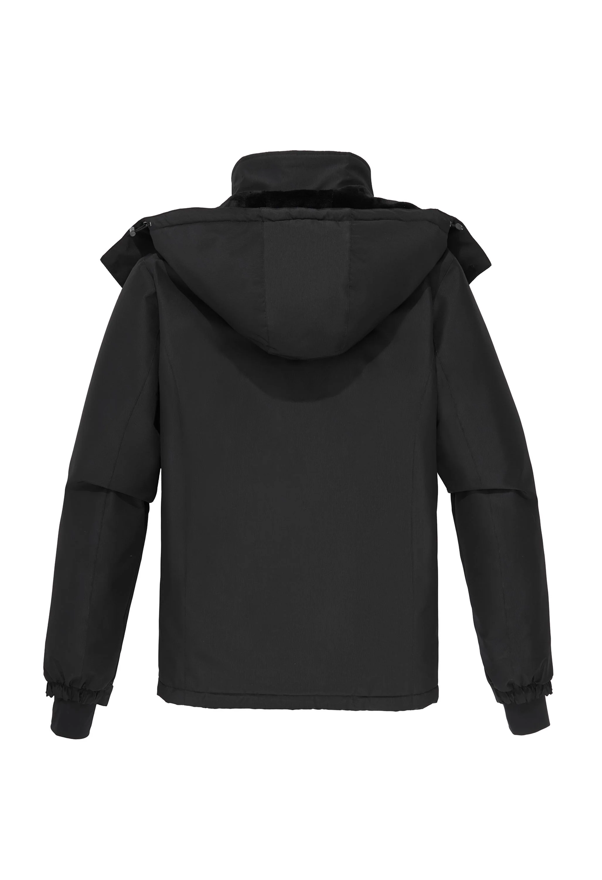 Men's Winter Black Regular Fit Short Waterproof Windproof Ski Jacket - Image 2