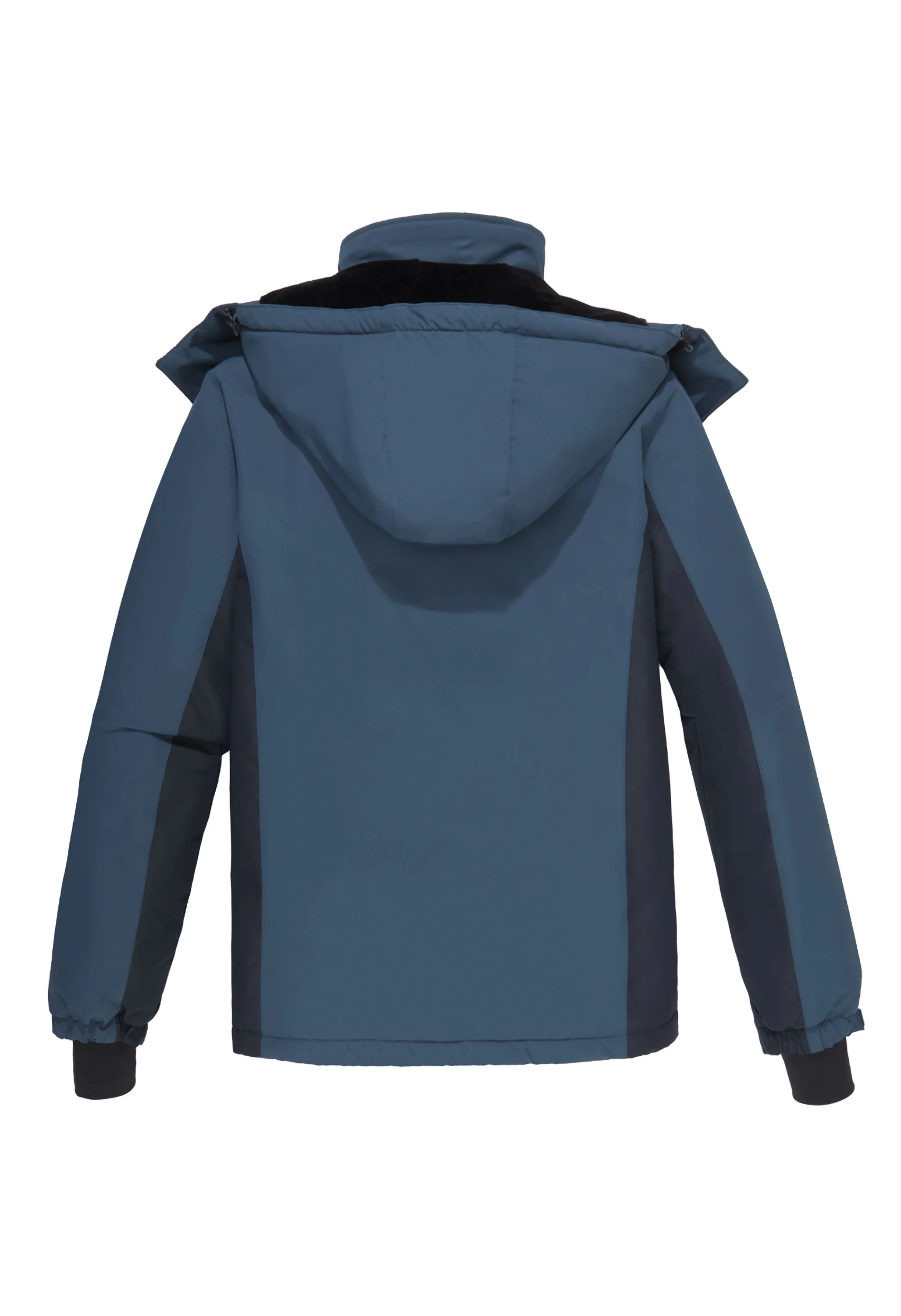 Men's Winter Blue Regular Fit Short Waterproof Windproof Ski Jacket - Image 2