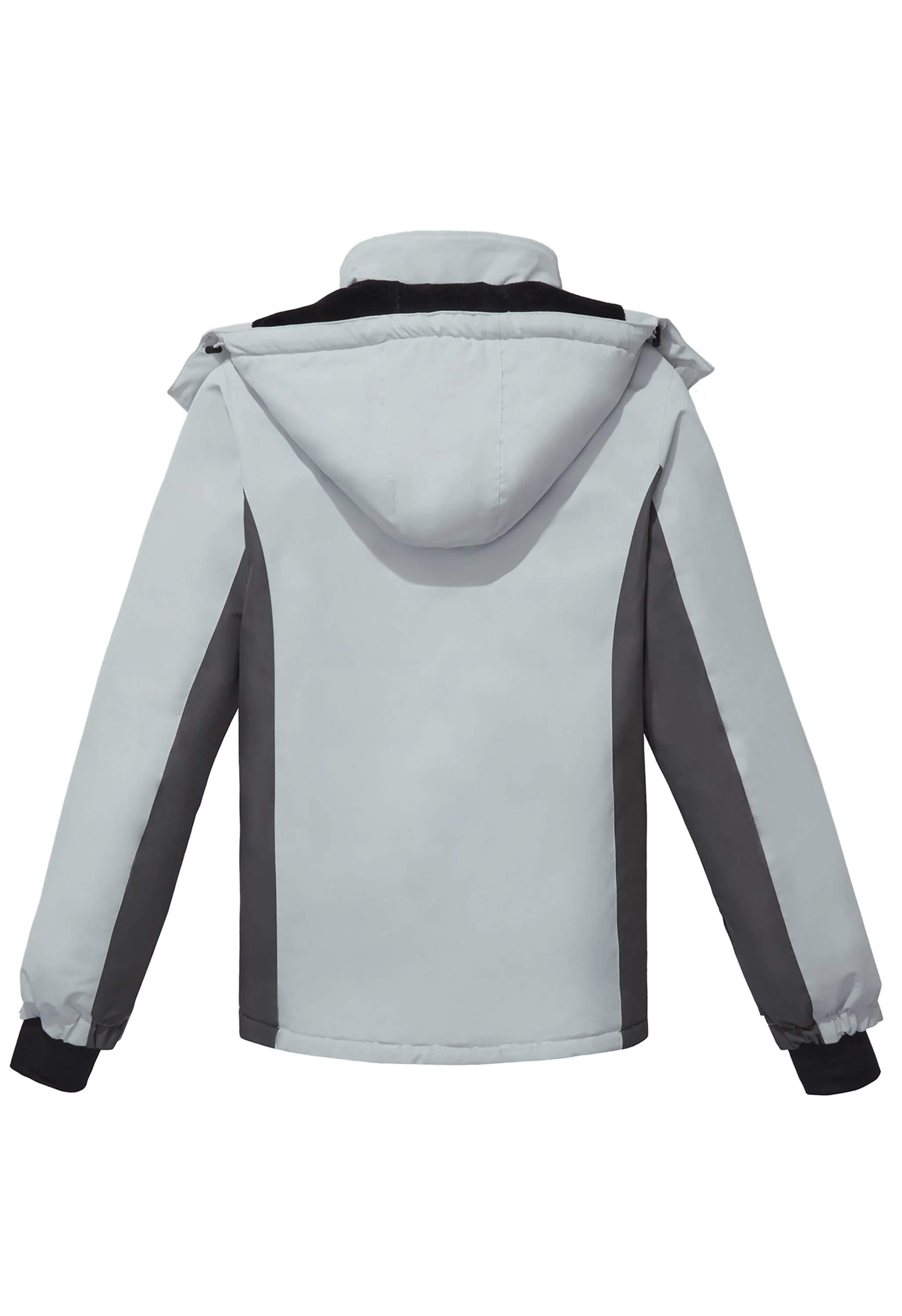 Men's Winter Gray Regular Fit Short Waterproof Windproof Ski Jacket - Image 2