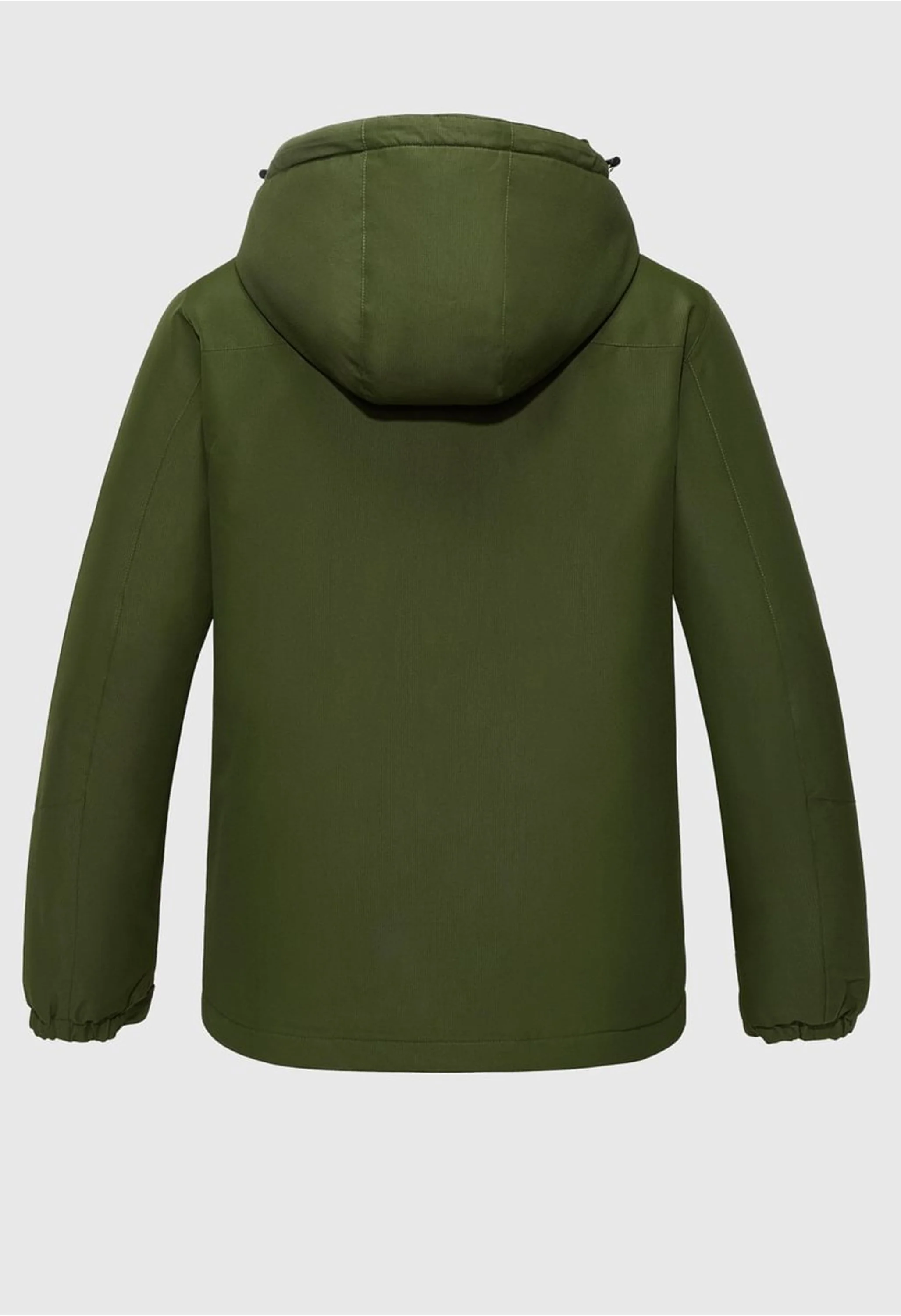 Men's Winter Green Regular Fit Short Waterproof Windproof Ski Jacket - Image 4