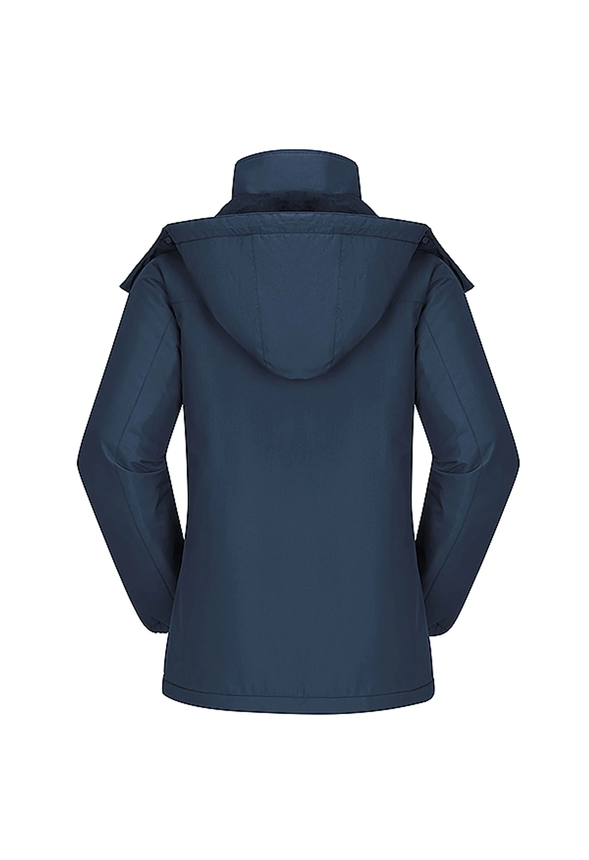 Women's Winter Blue Regular Fit Short Waterproof Windproof Ski Jacket - Image 3