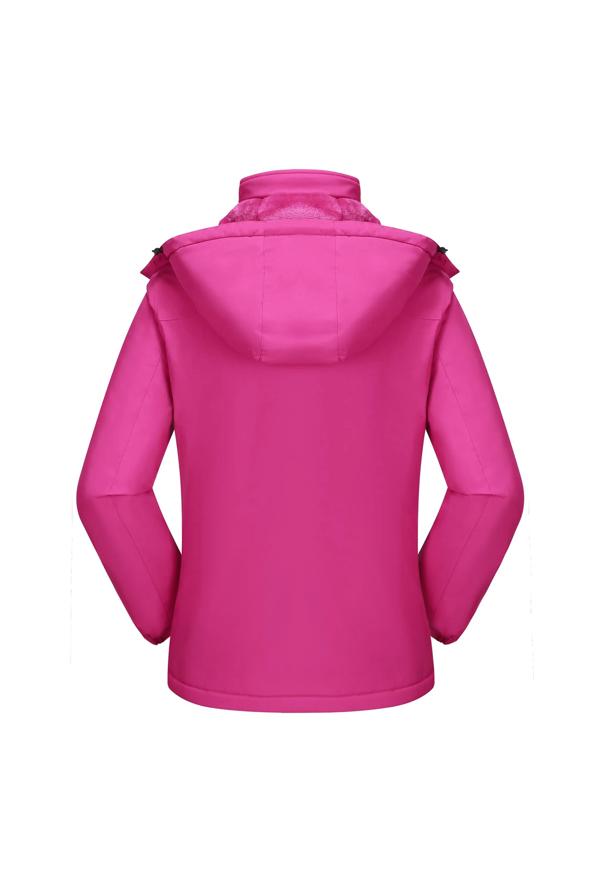Women's Winter Pink Regular Fit Short Waterproof Windproof Ski Jacket - Image 3