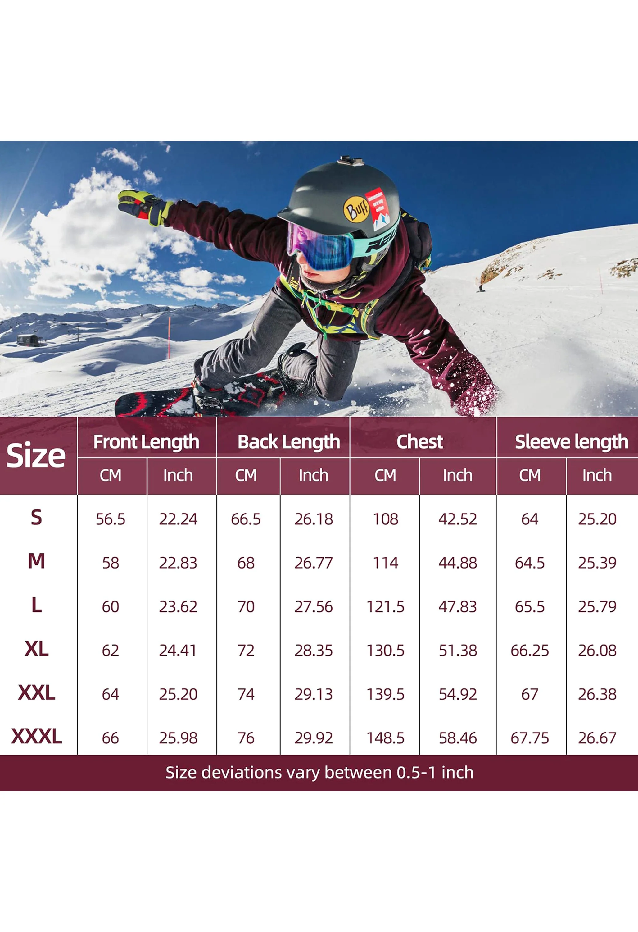 Women's Winter Red Regular Fit Short Waterproof Windproof Ski Jacket - Image 7