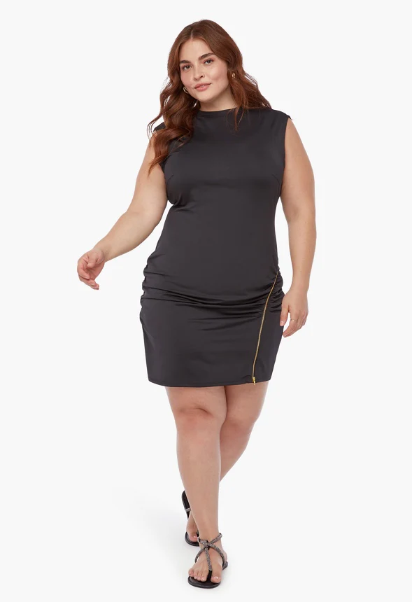 Zipper Slit Dress - Image 3